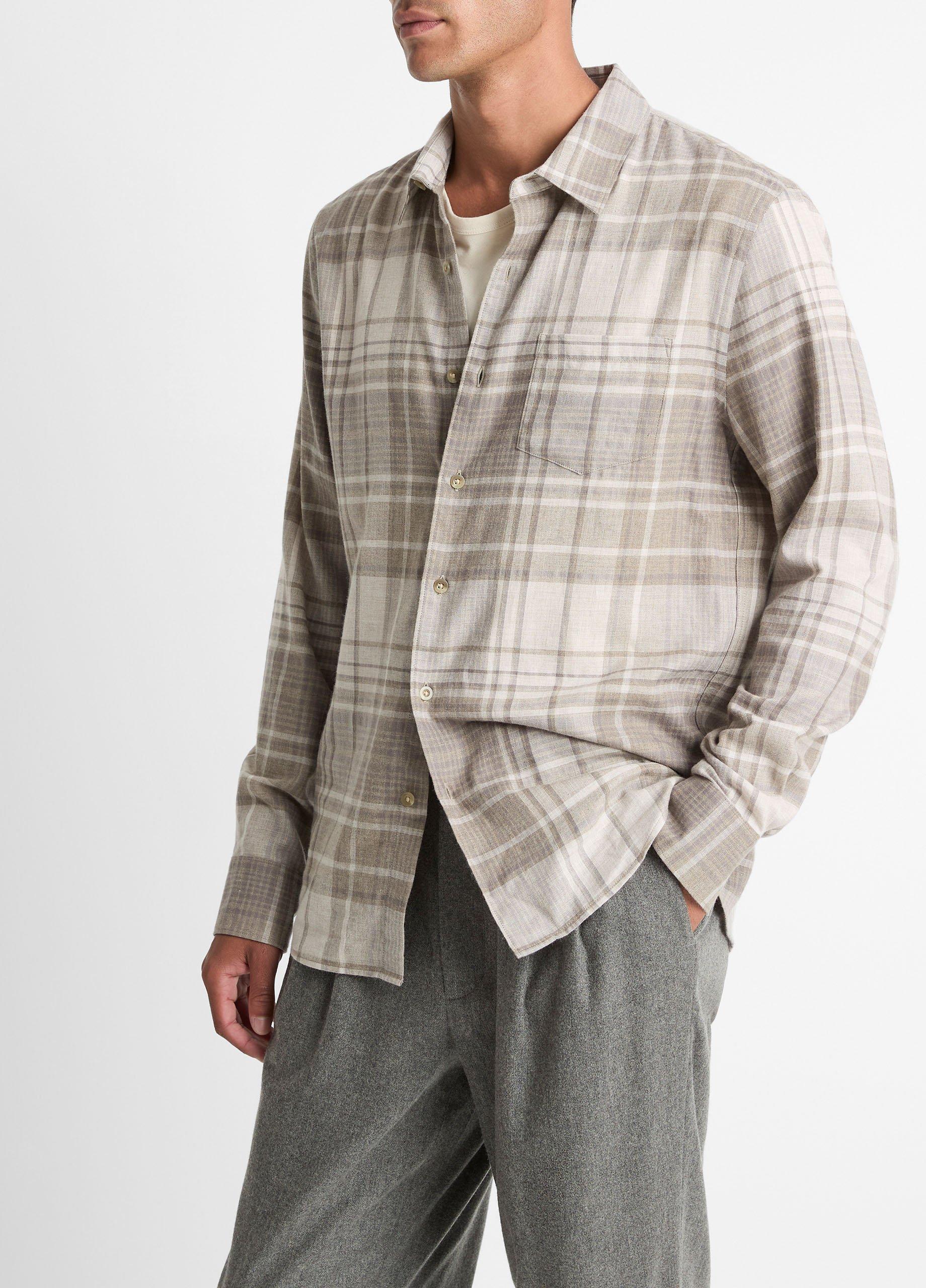 Chilton Plaid Cotton Button-Front Shirt image number 1