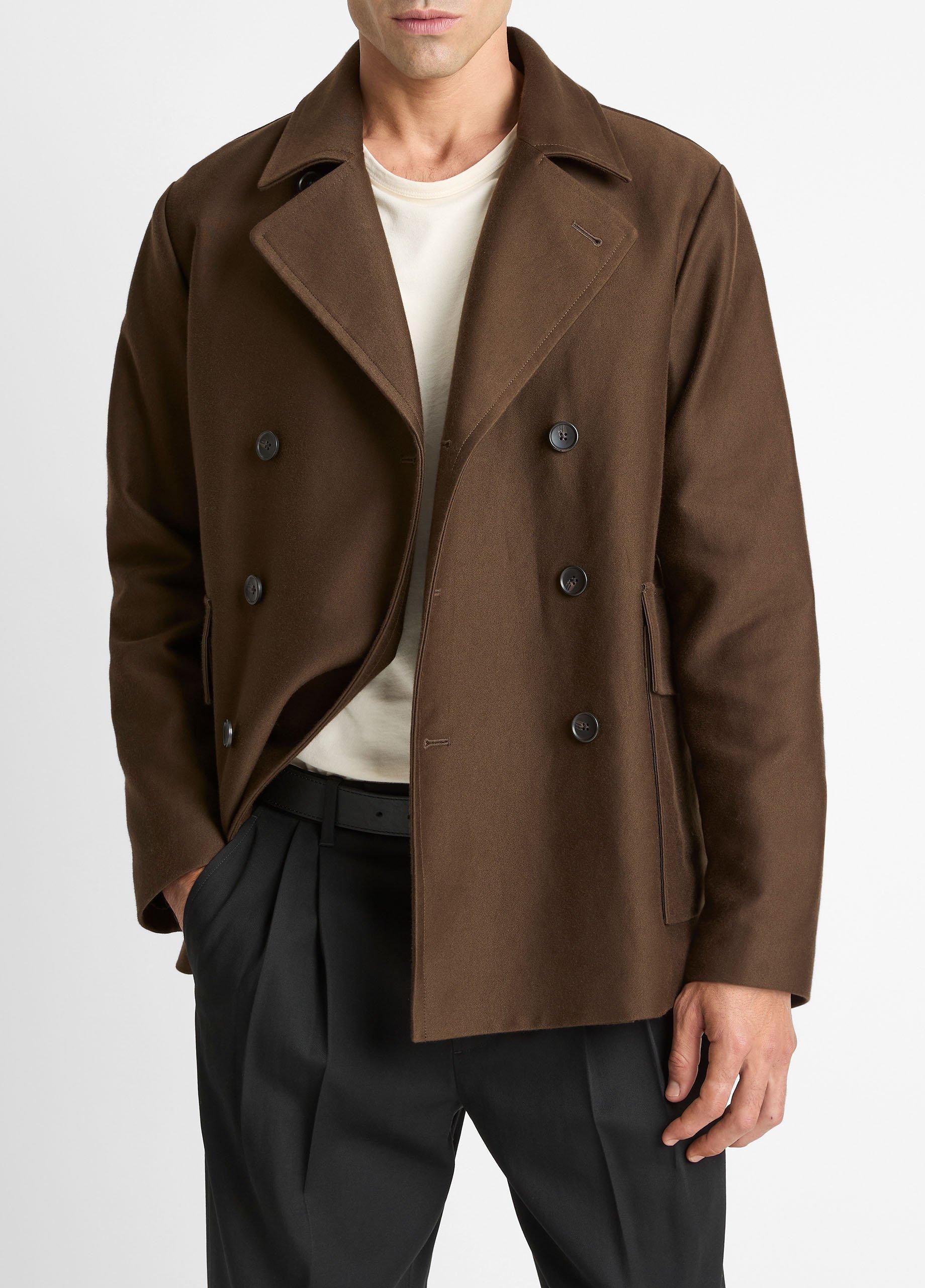 Italian Peached Cotton Peacoat image number 0
