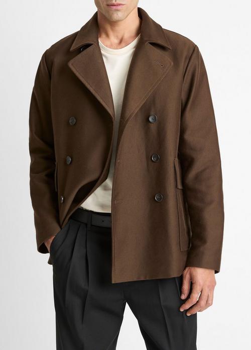 Italian Peached Cotton Peacoat