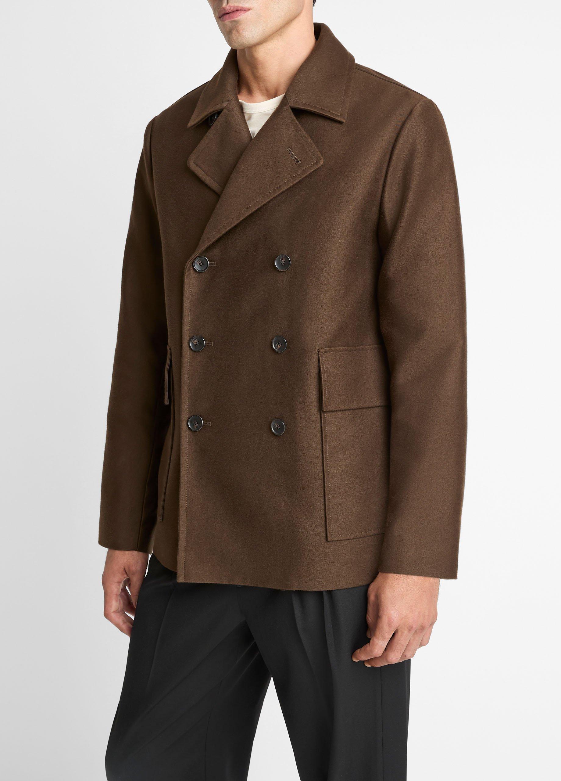Italian Peached Cotton Peacoat image number 1