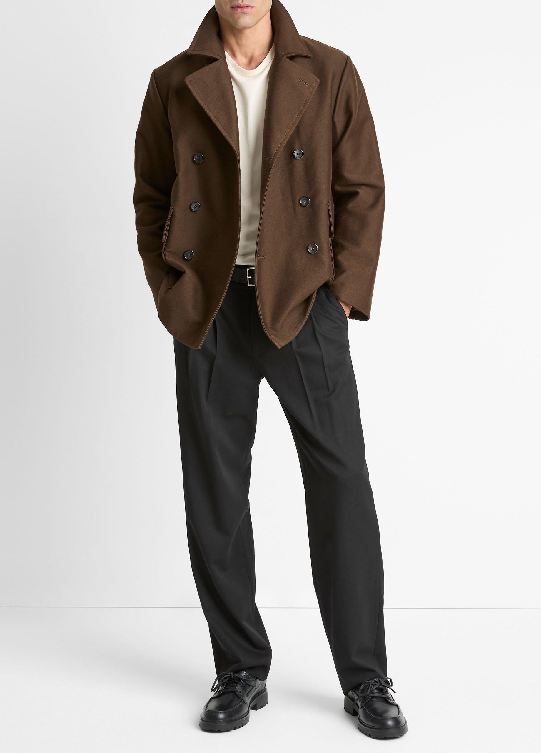 Italian Peached Cotton Peacoat image number 3