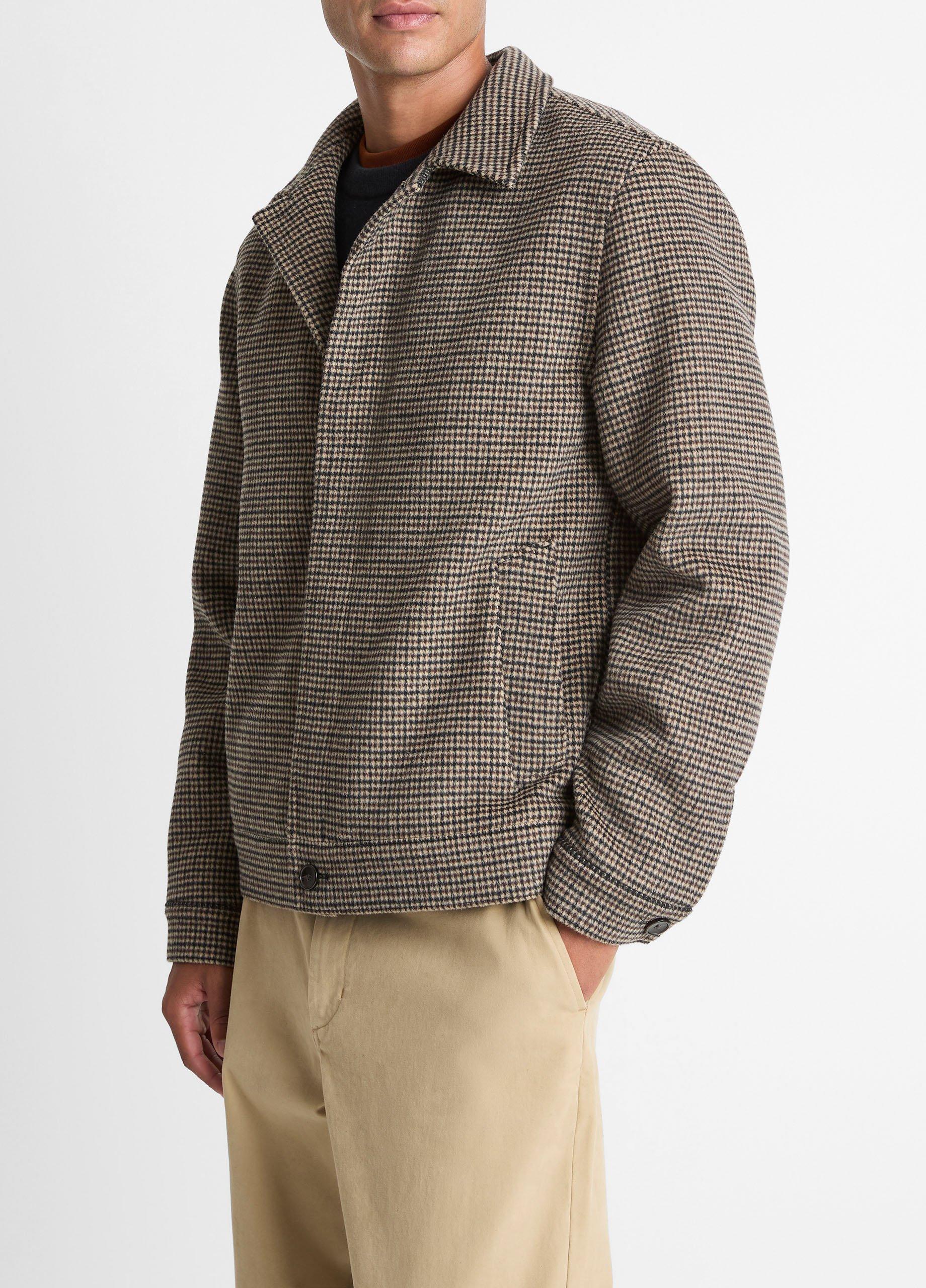 Houndstooth Bomber Jacket in Jackets | Vince