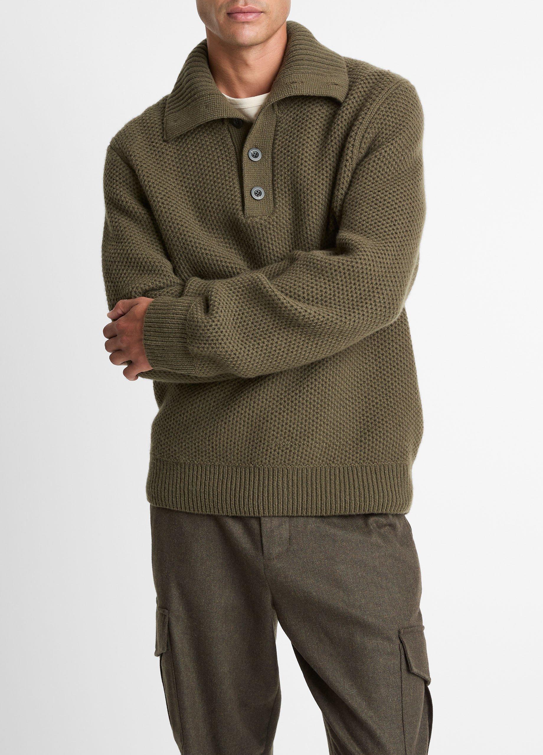 Honeycomb Wool Mock-Neck Sweater image number 0