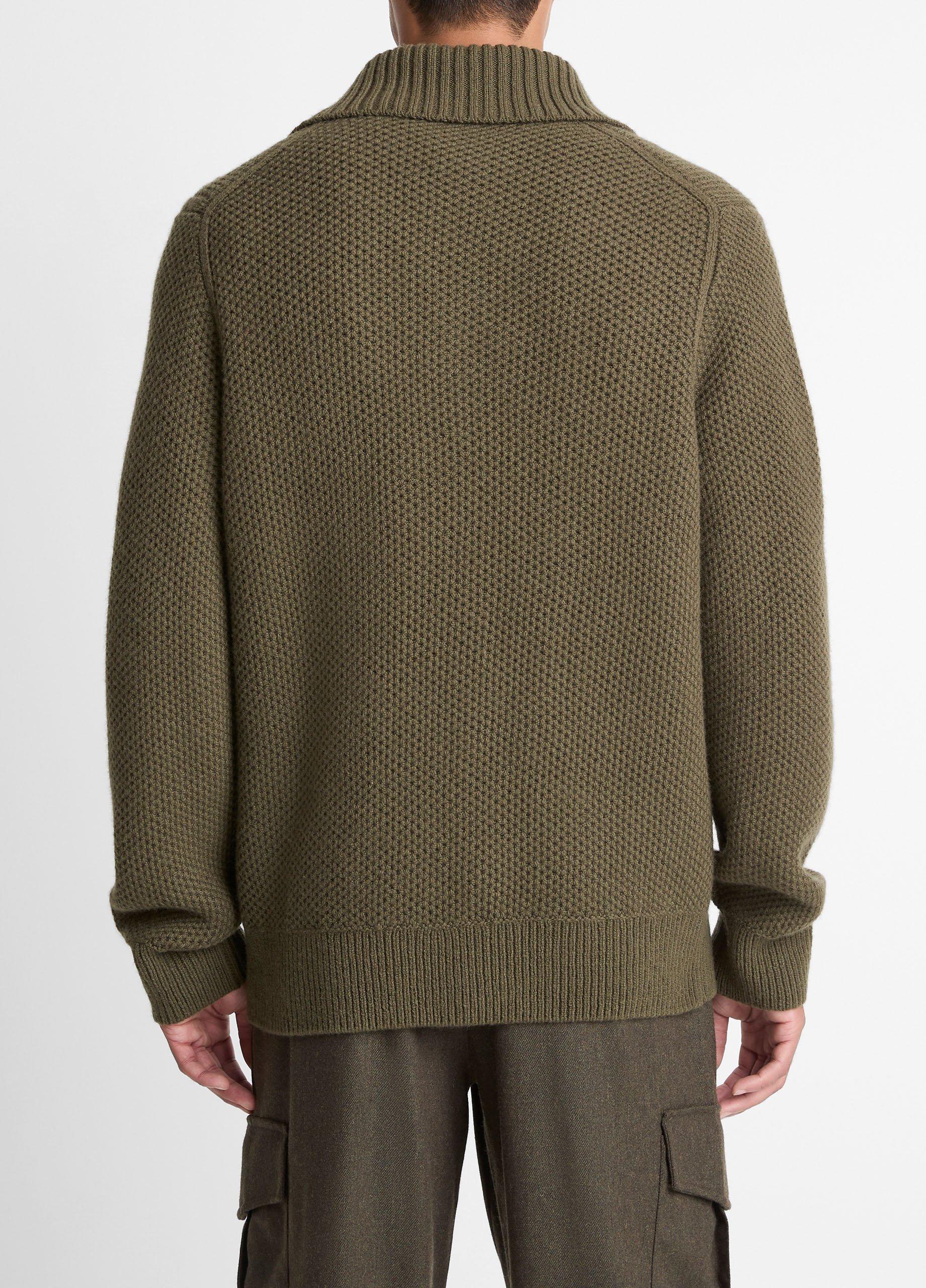 Honeycomb Wool Mock-Neck Sweater image number 2