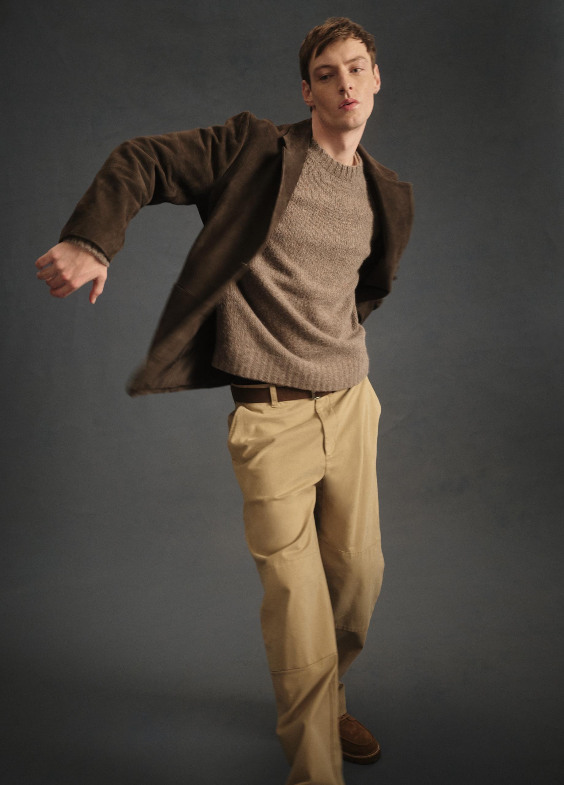Donegal Cashmere Raglan-Sleeve Sweater image number 4