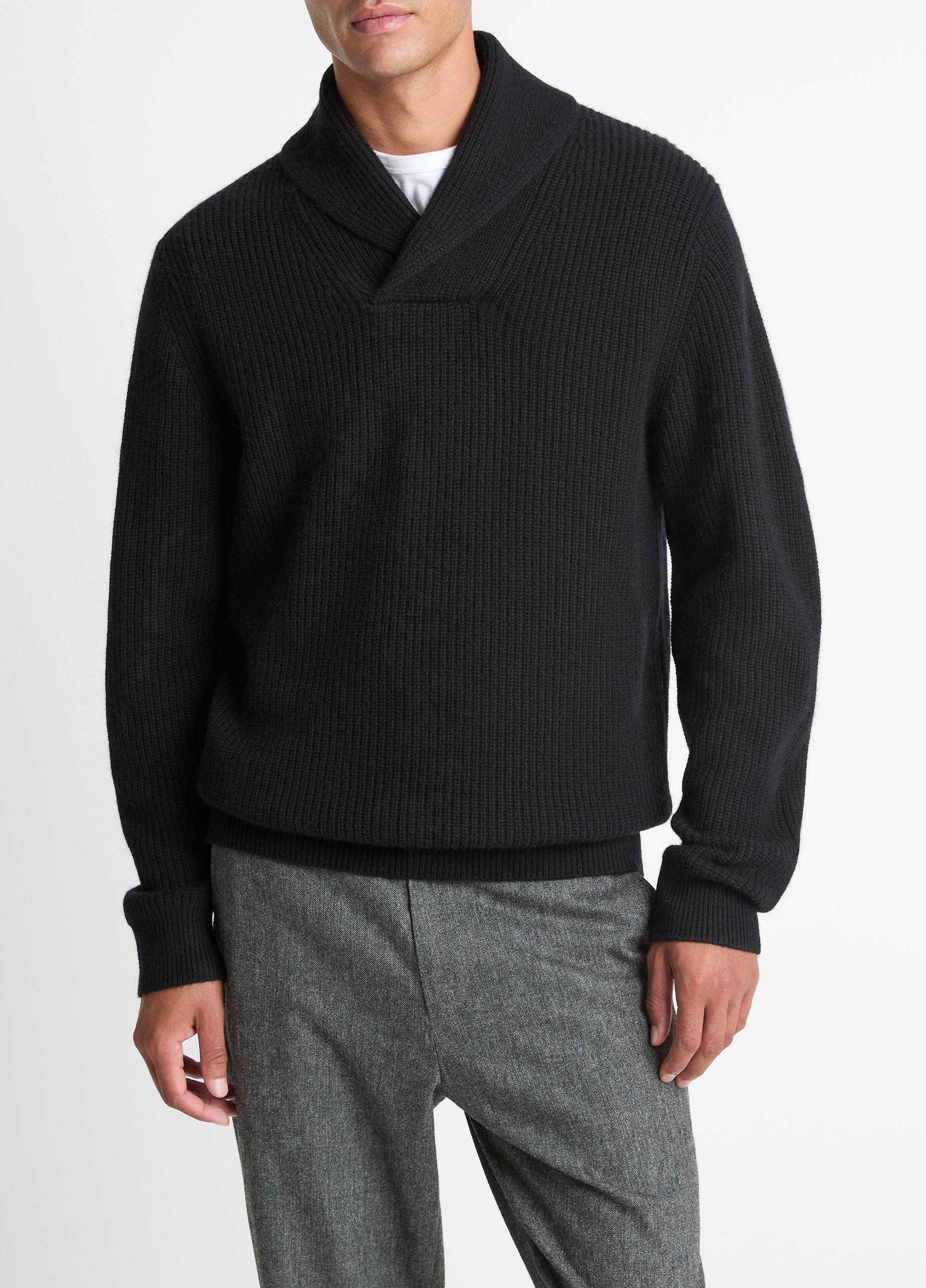 Shaker Wool-Cashmere Shawl-Collar Sweater image number 0