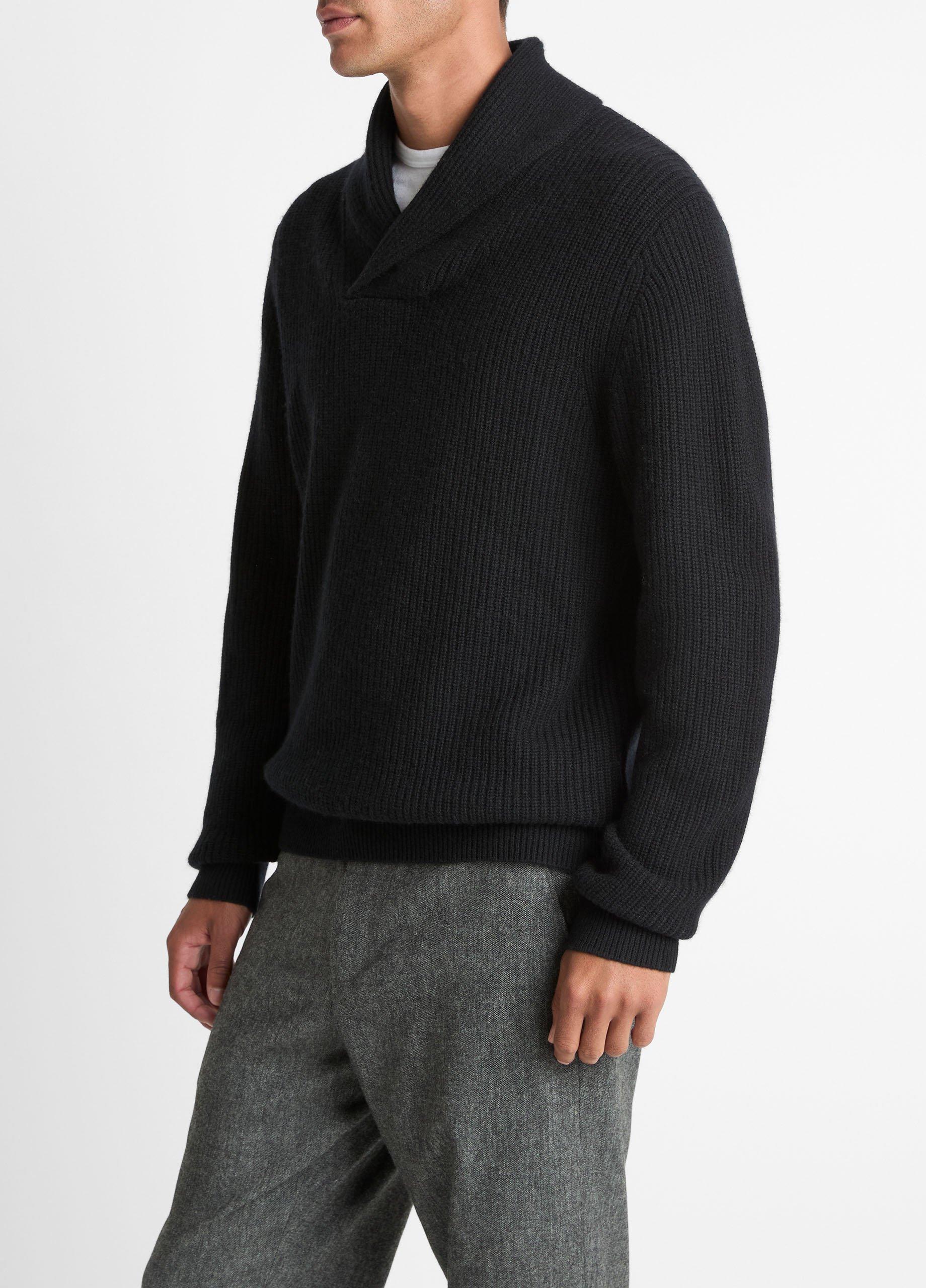 Shaker Wool-Cashmere Shawl-Collar Sweater image number 1
