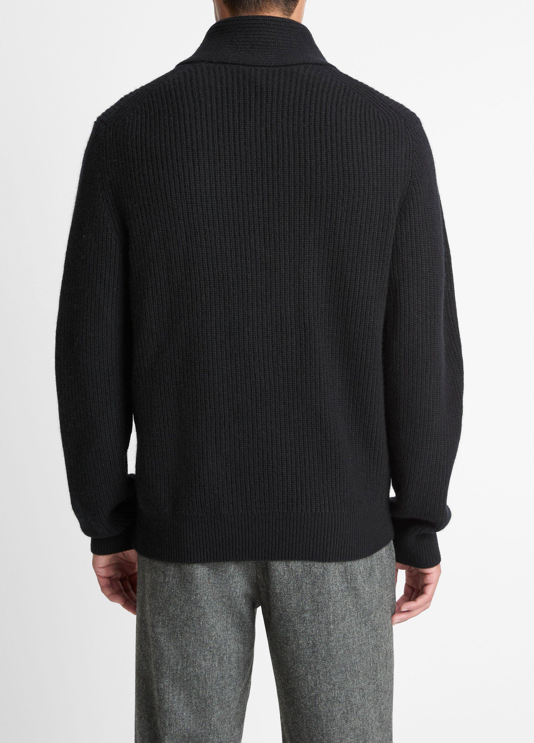 Shaker Wool-Cashmere Shawl-Collar Sweater image number 2