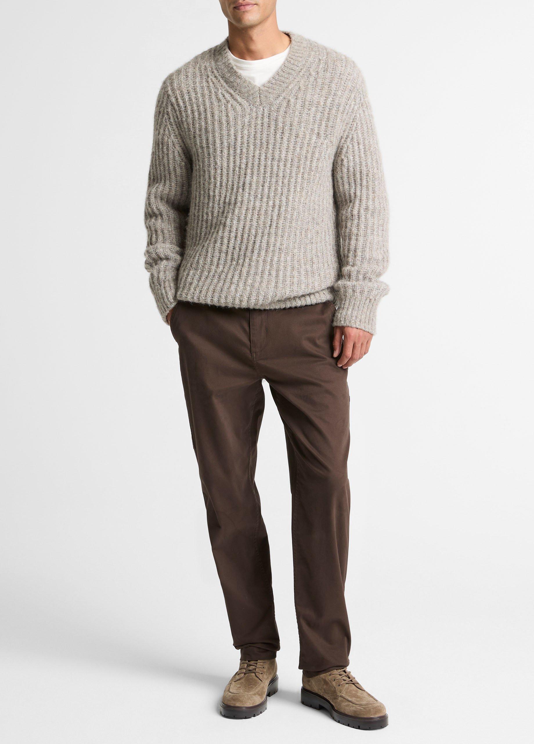 Softspun Alpaca & Wool-Blend V-Neck Sweater image number 3