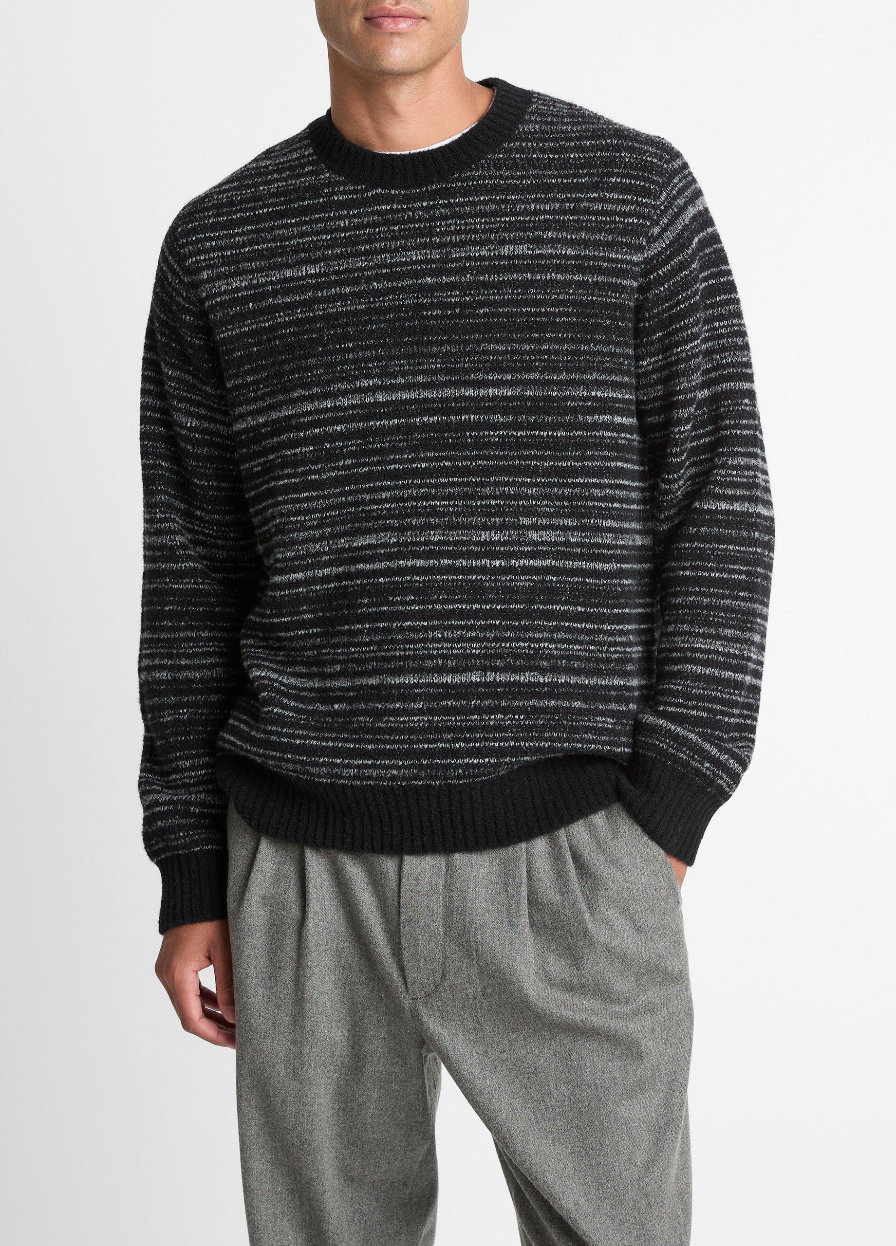Marled Stripe Merino Wool-Blend Sweater image number 0