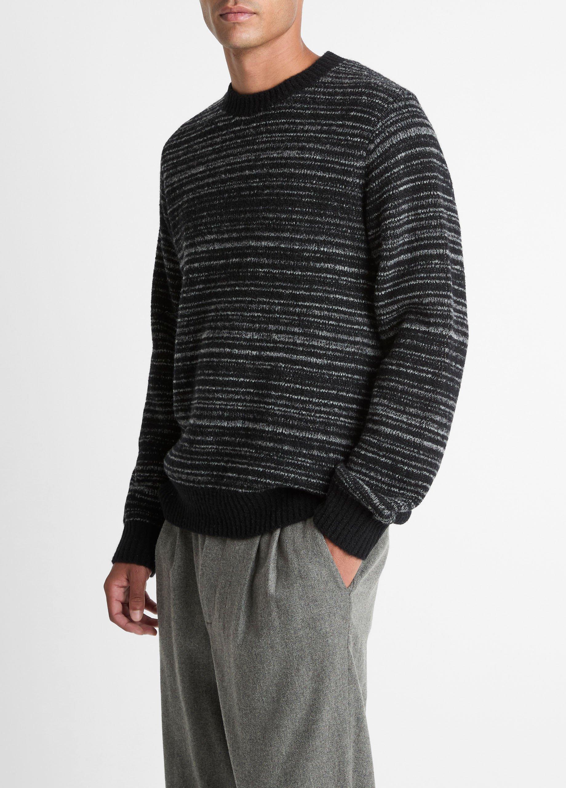 Marled Stripe Merino Wool-Blend Sweater image number 1