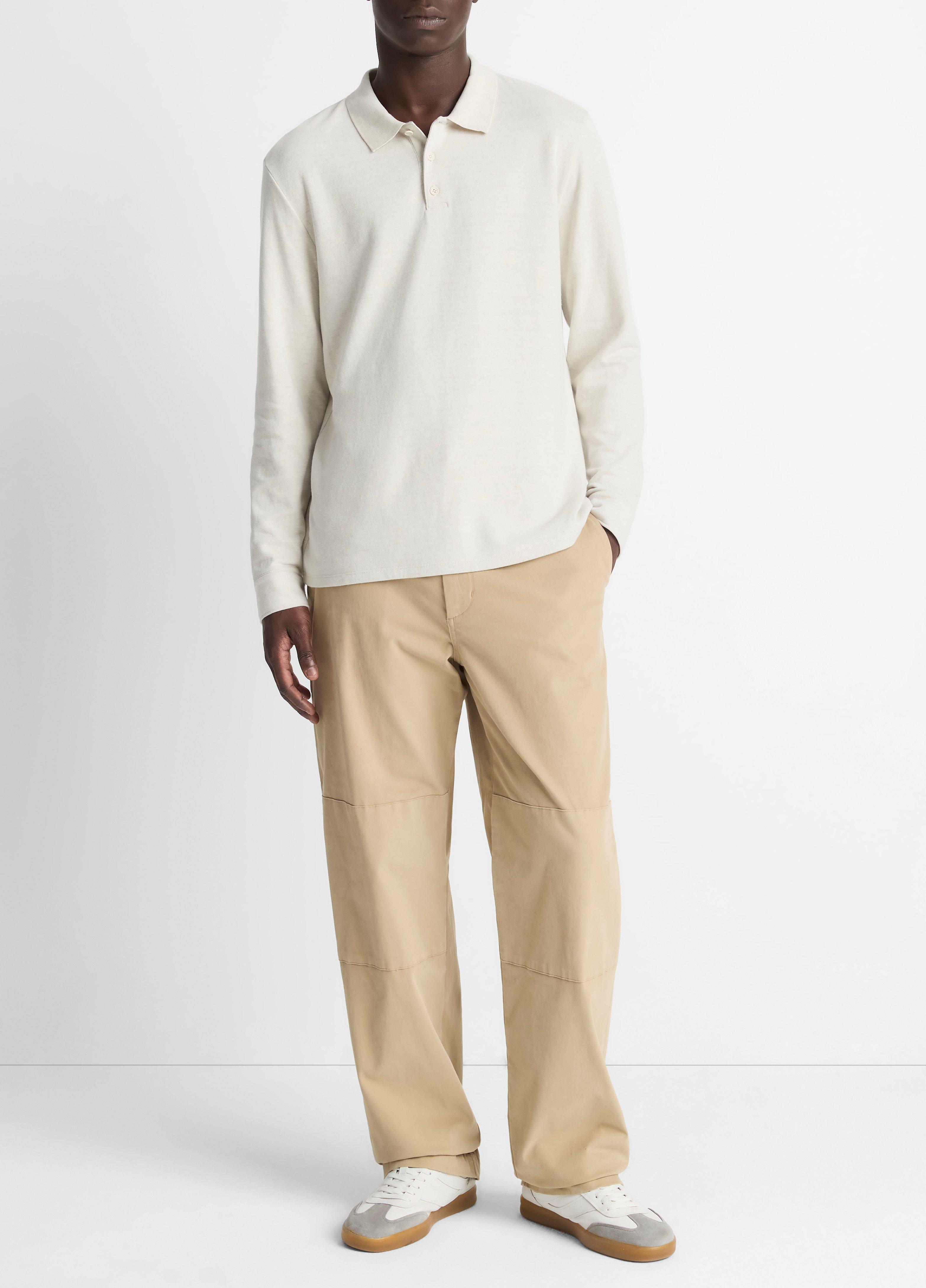 トップス peakxWDS DoubleFace WRFleecePullover Heathered Double-Face Cotton-Blend Polo Shirt in Henleys & Polos