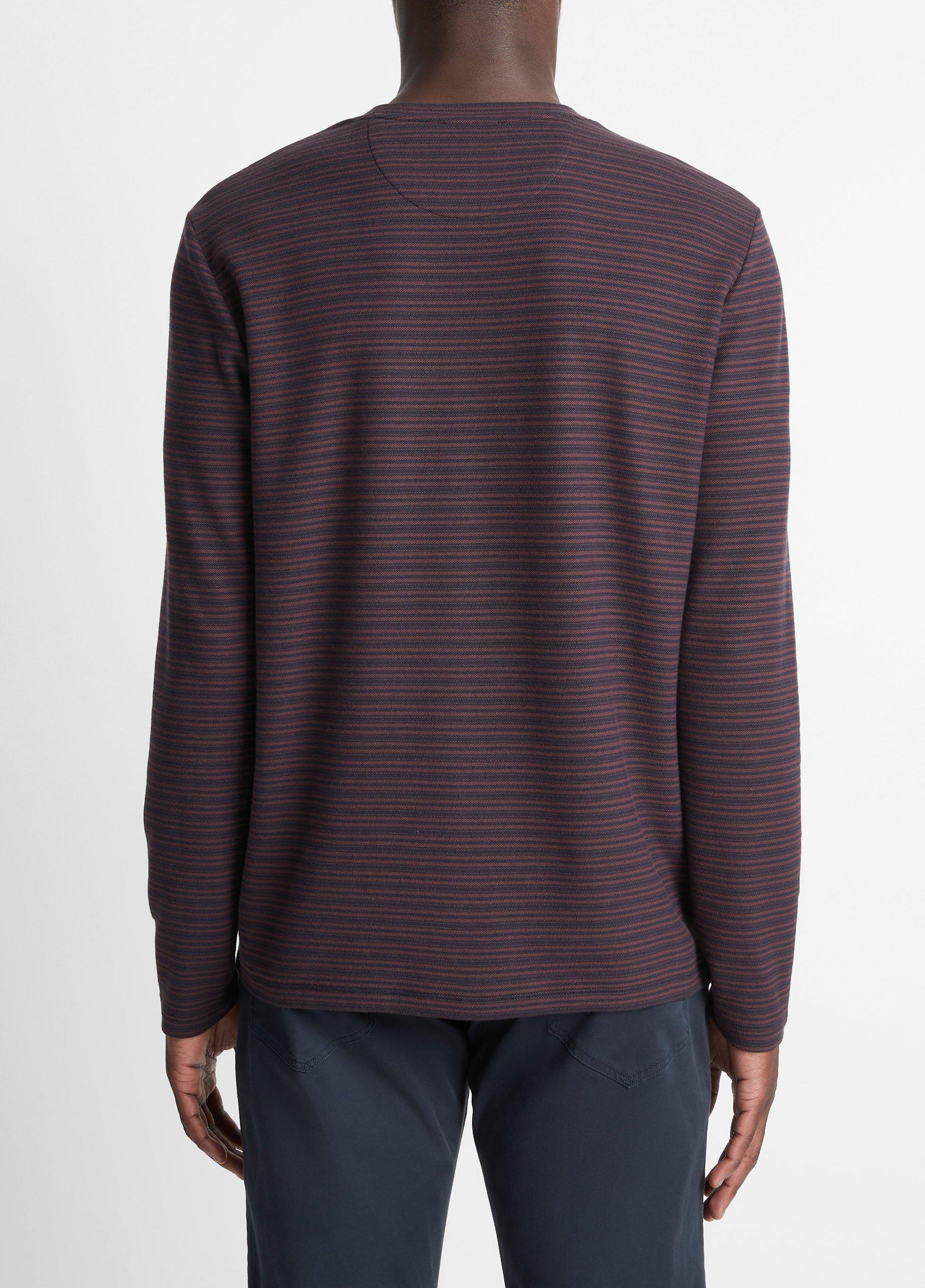 Striped Pima Cotton Piqu&eacute; Long-Sleeve T-Shirt image number 2