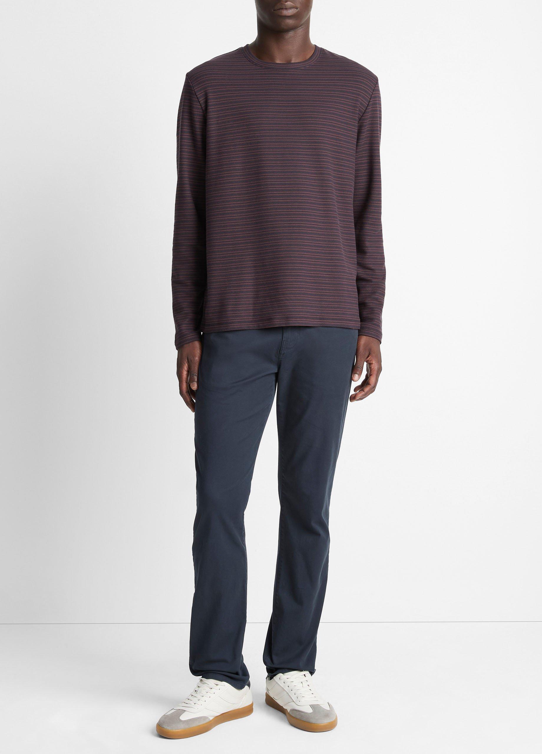 Striped Pima Cotton Piqu&eacute; Long-Sleeve T-Shirt image number 3