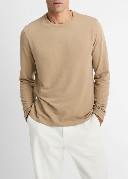 Birdseye Jacquard Pima Cotton Long-Sleeve T-Shirt