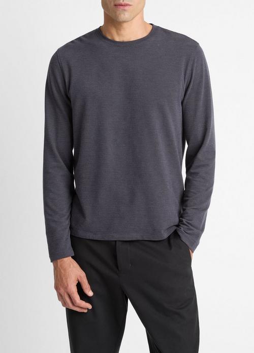 Birdseye Jacquard Pima Cotton Long-Sleeve T-Shirt