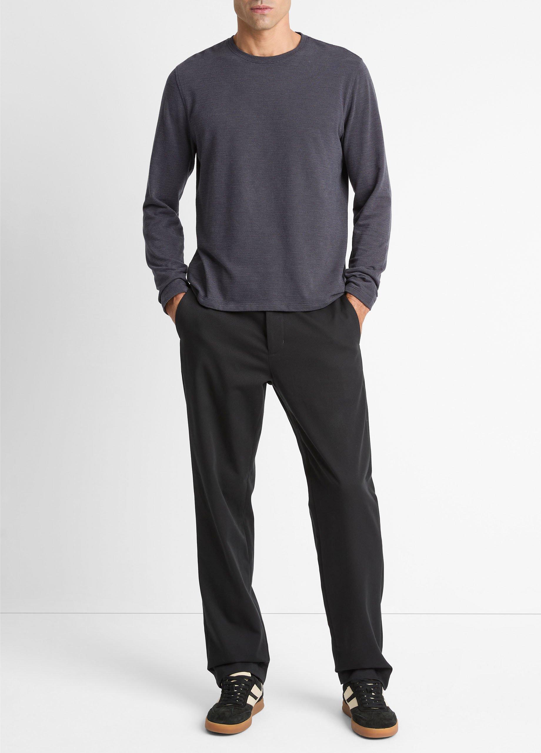 Birdseye Jacquard Pima Cotton Long-Sleeve T-Shirt image number 3