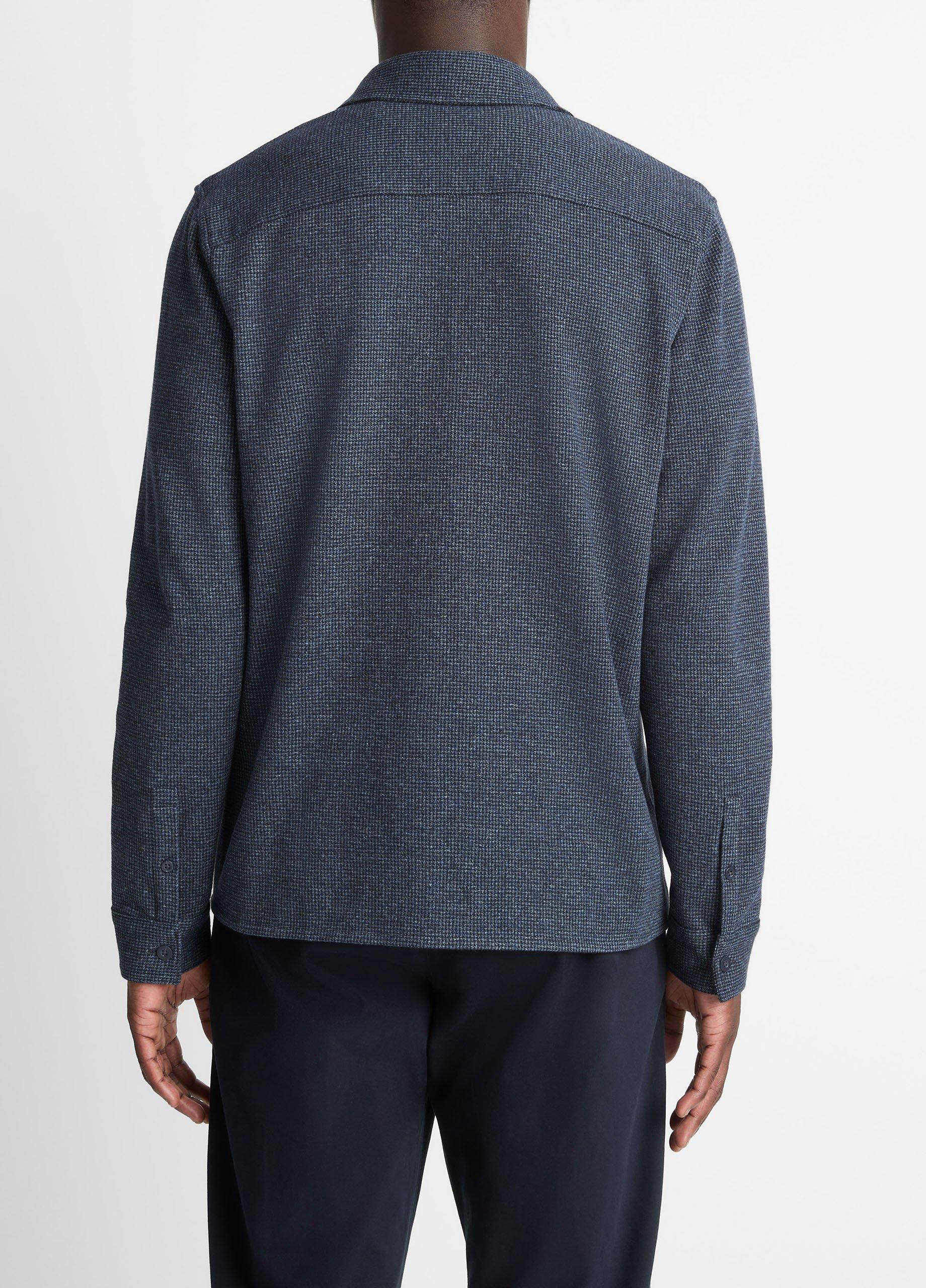 Houndstooth Cotton-Blend Button-Front Shirt image number 2