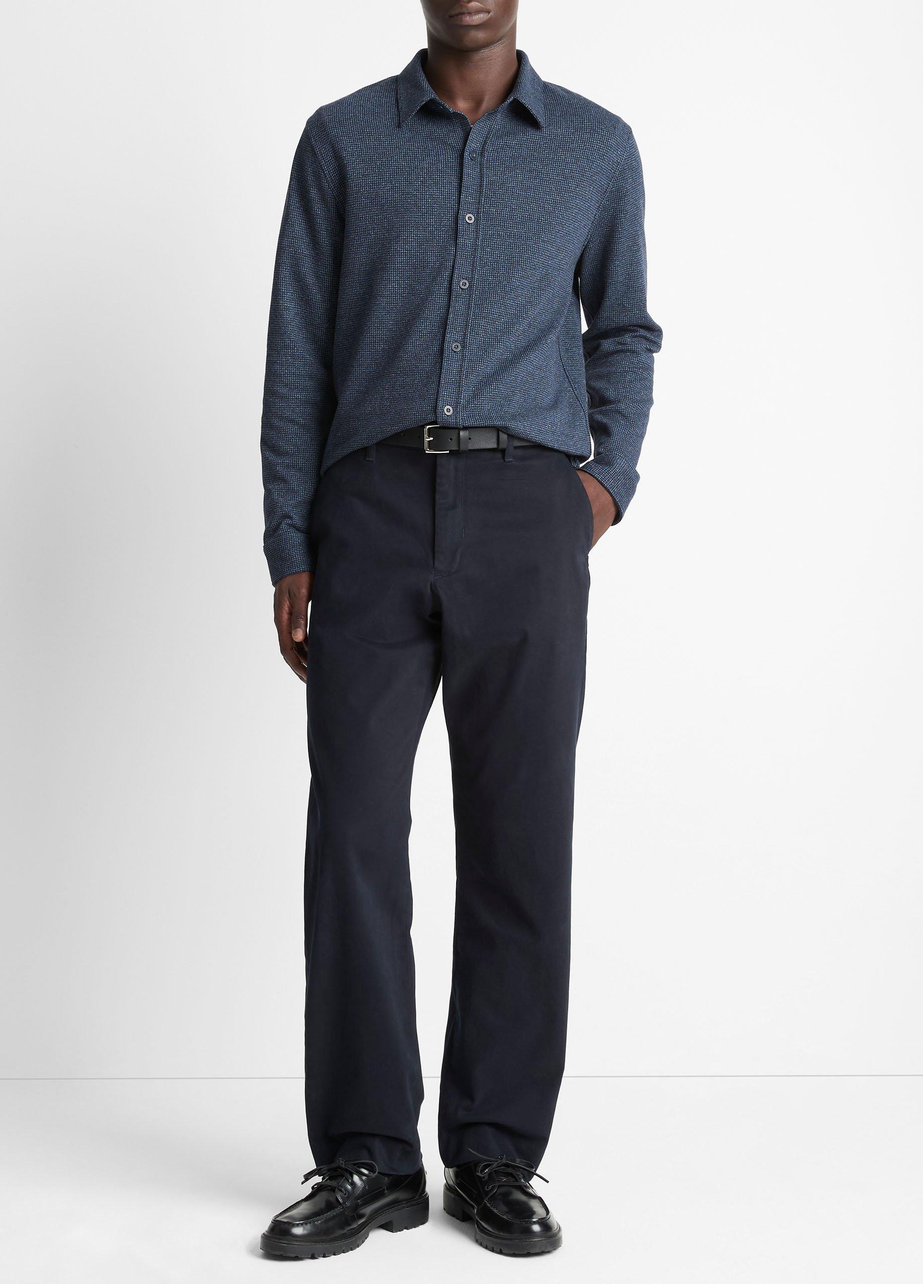 Houndstooth Cotton-Blend Button-Front Shirt image number 3