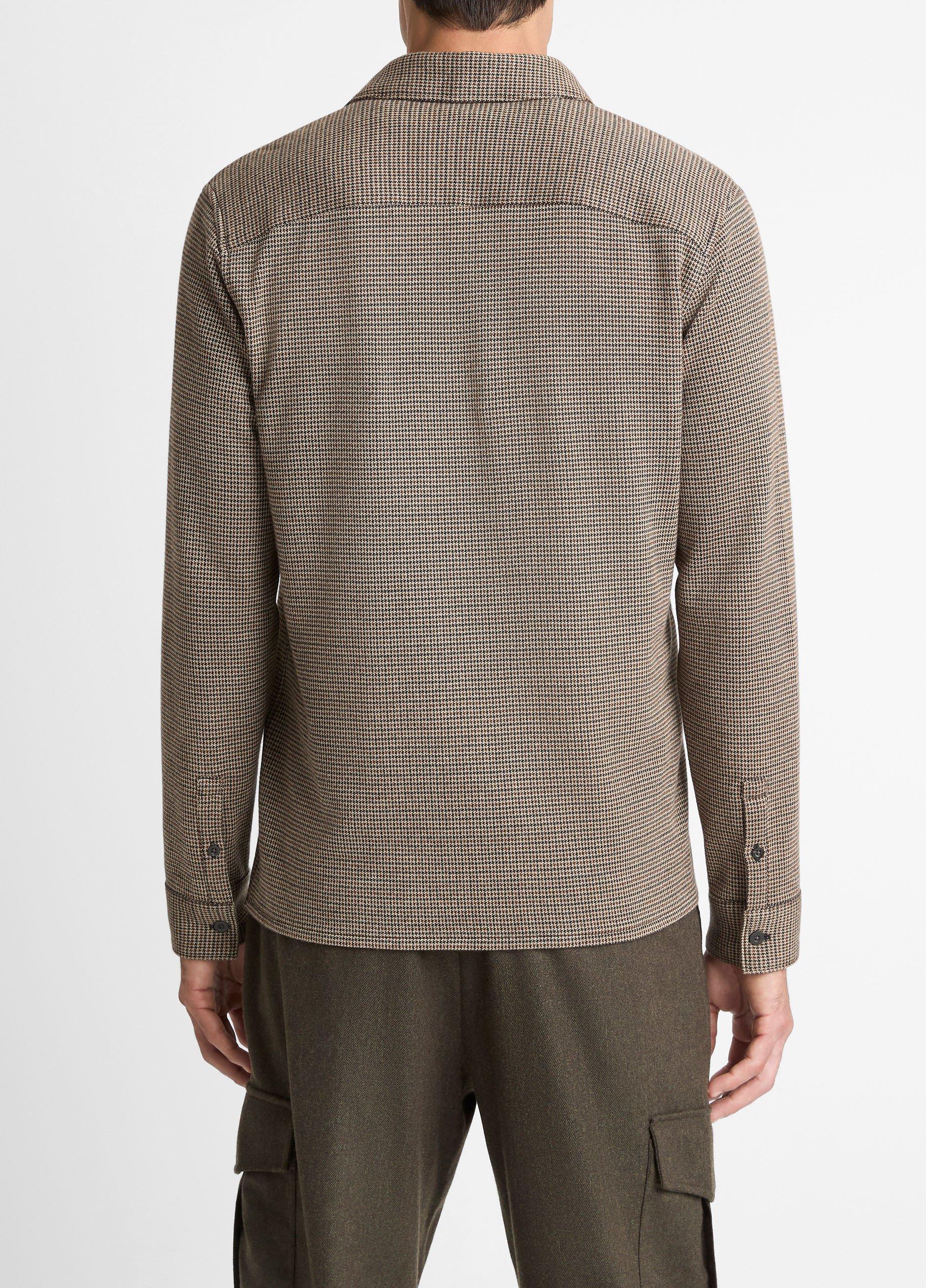 Houndstooth Cotton-Blend Button-Front Shirt image number 2