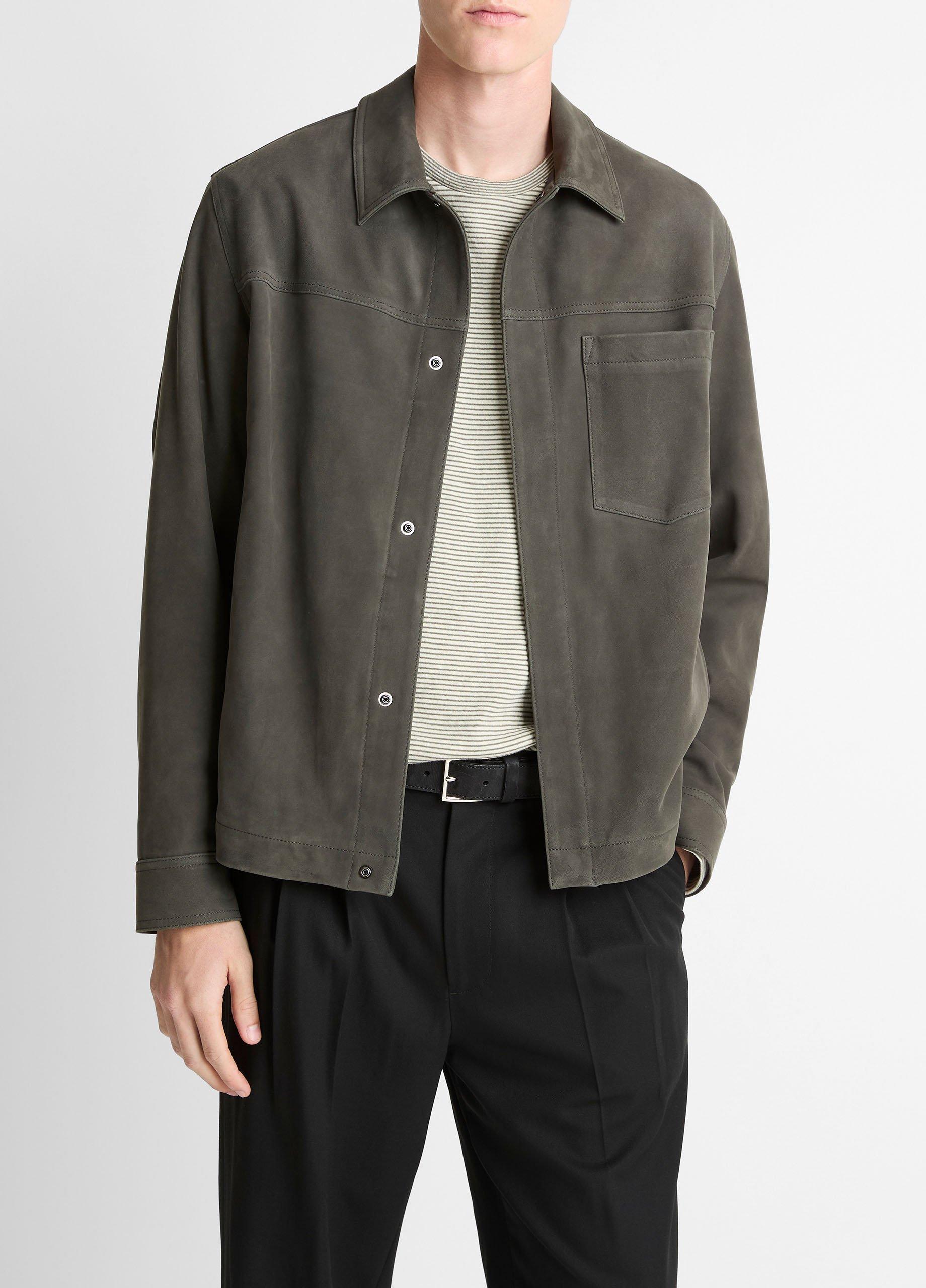 Nubuck Leather Trucker Jacket