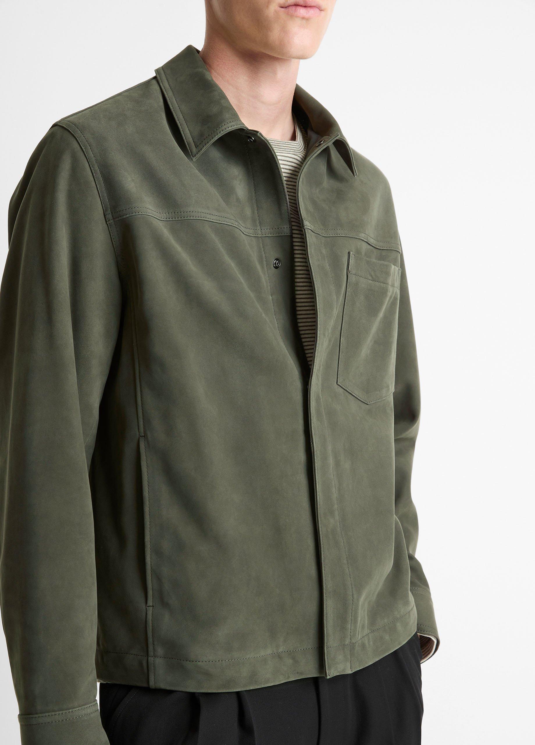 Nubuck Leather Trucker Jacket image number 1