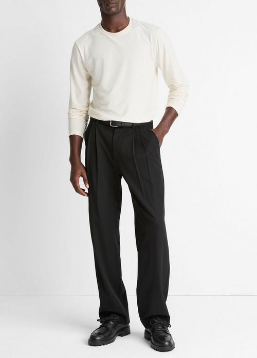 Wool Double-Pleat Suiting Trouser