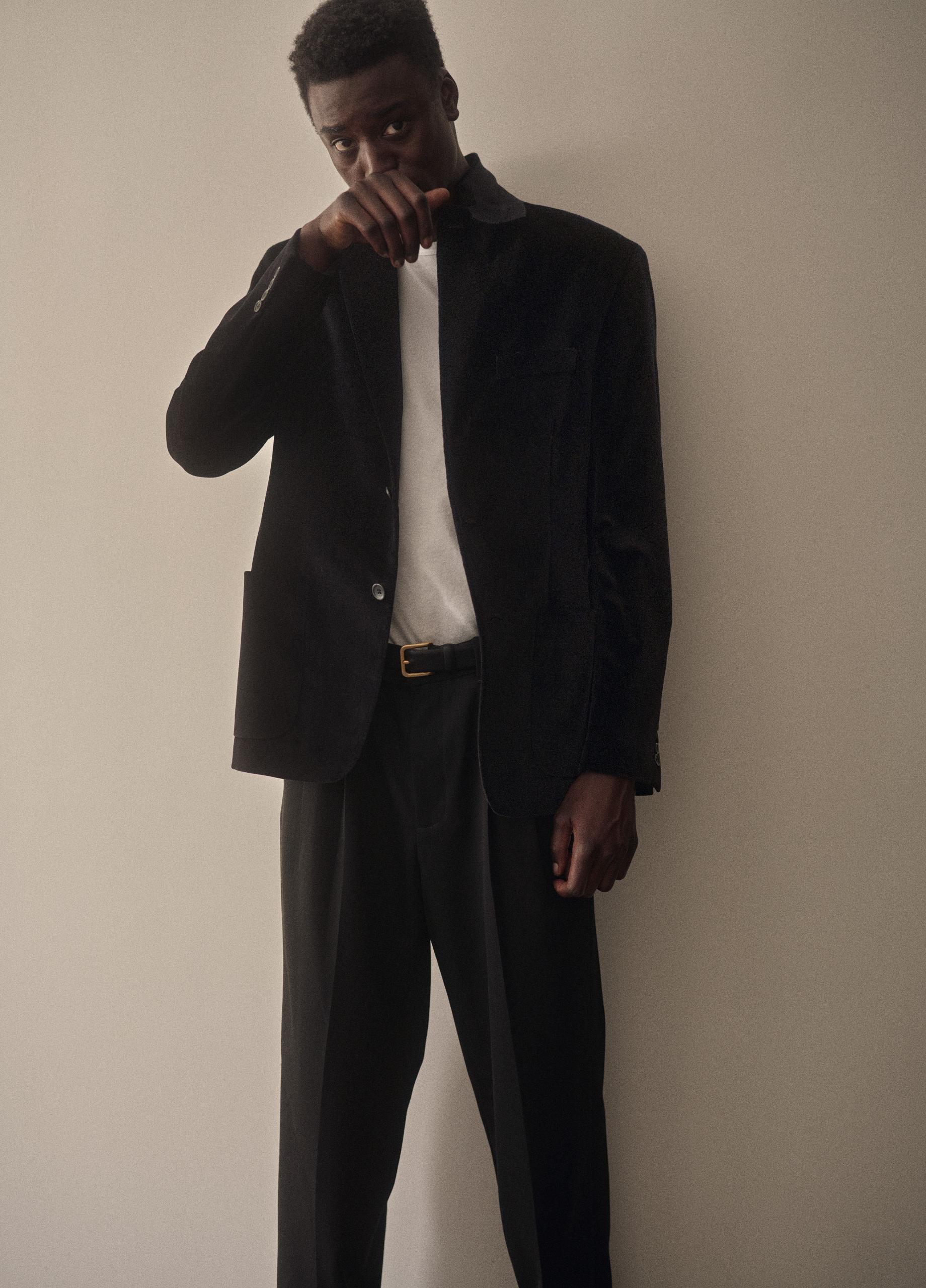 Wool Double-Pleat Suiting Trouser image number 4