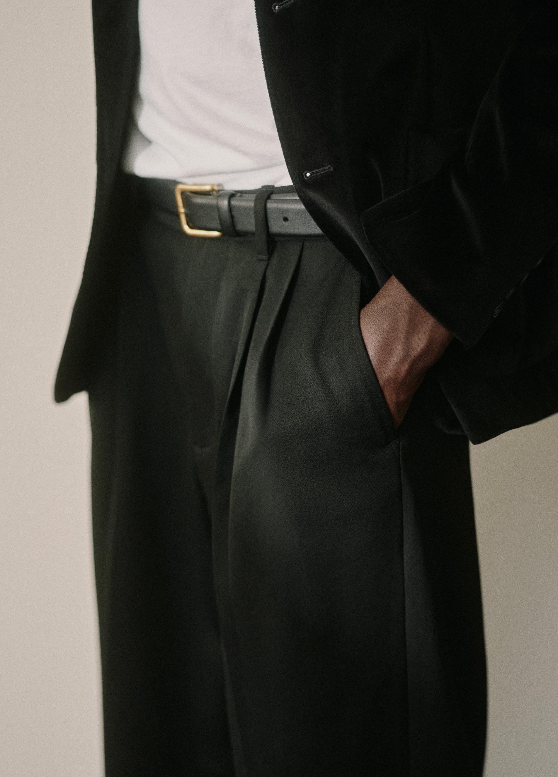 Wool Double-Pleat Suiting Trouser image number 5