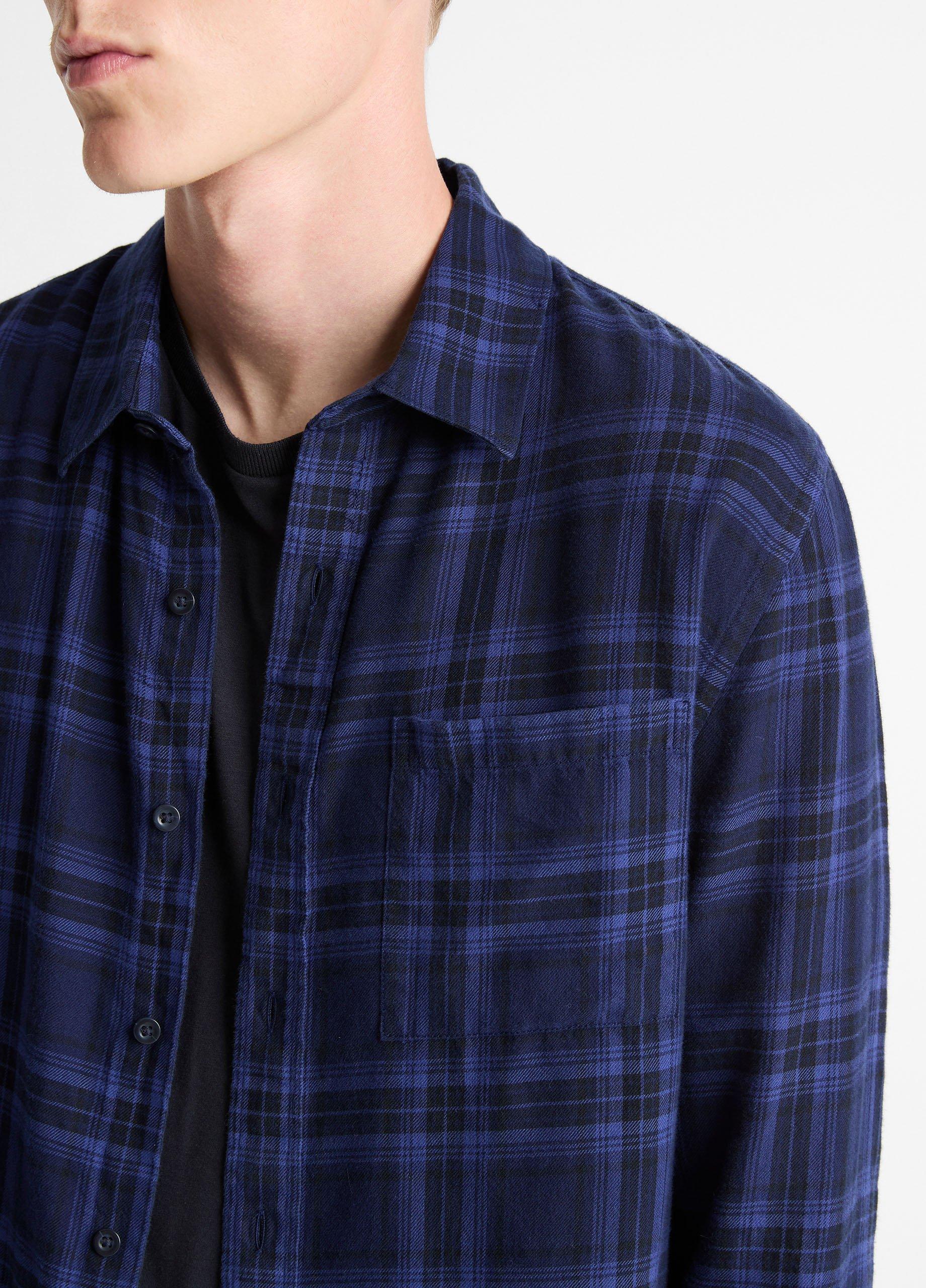 Big Horn Plaid Cotton Button-Front Shirt image number 1
