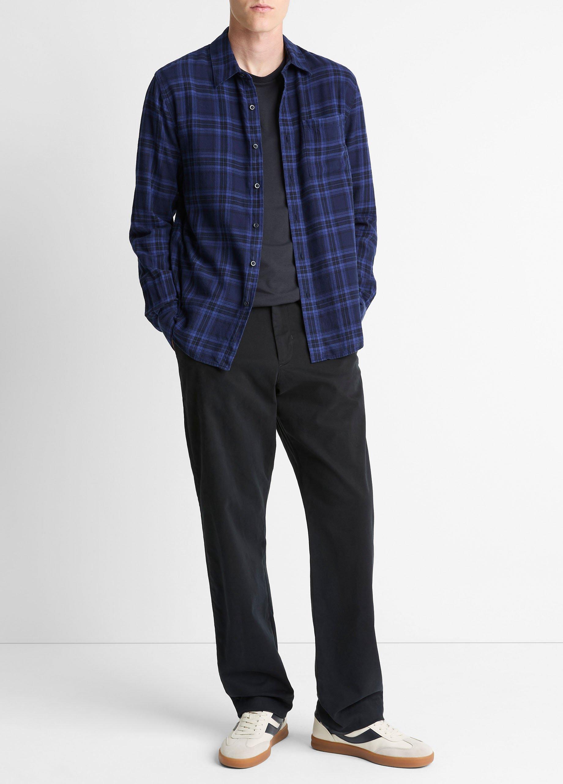 Big Horn Plaid Cotton Button-Front Shirt image number 3