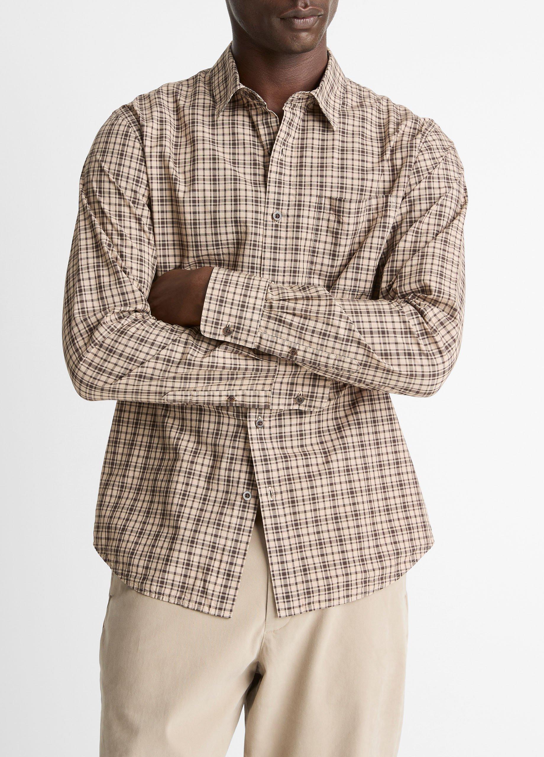 Great Falls Plaid Cotton Button-Front Shirt