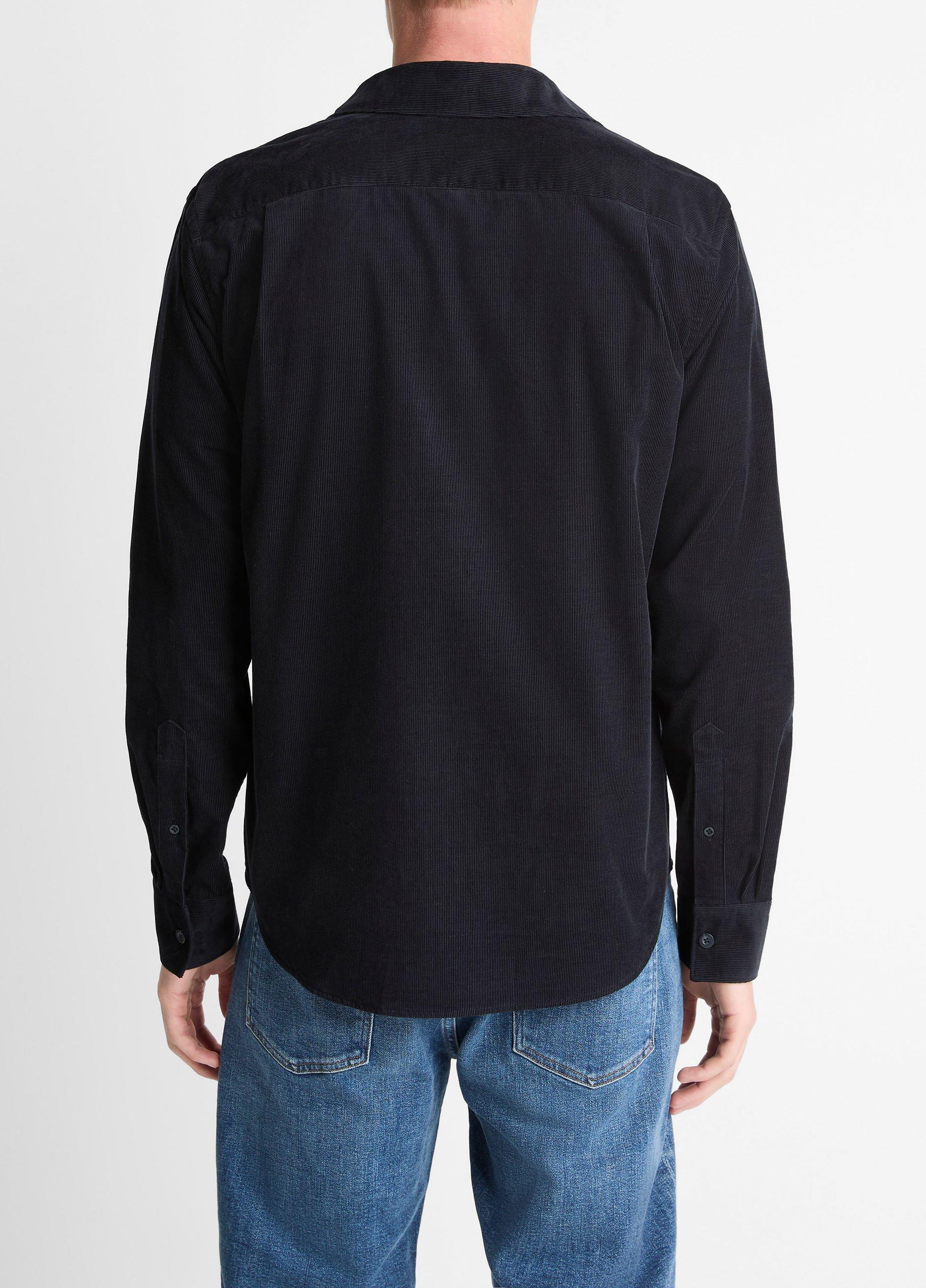 Italian Cotton Corduroy Button-Front Shirt in Long Sleeve | Vince