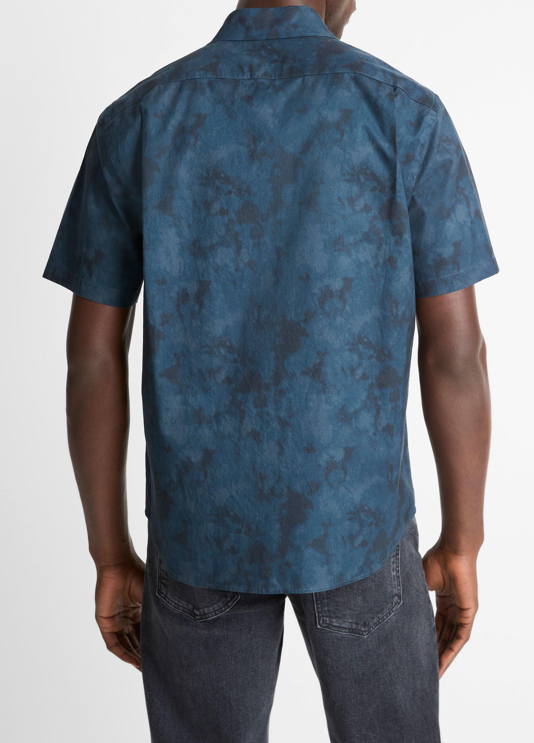Dyed Camouflage Cotton Short-Sleeve Button-Front Shirt image number 2