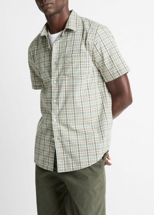 Polson Plaid Cotton Short-Sleeve Button-Front Shirt