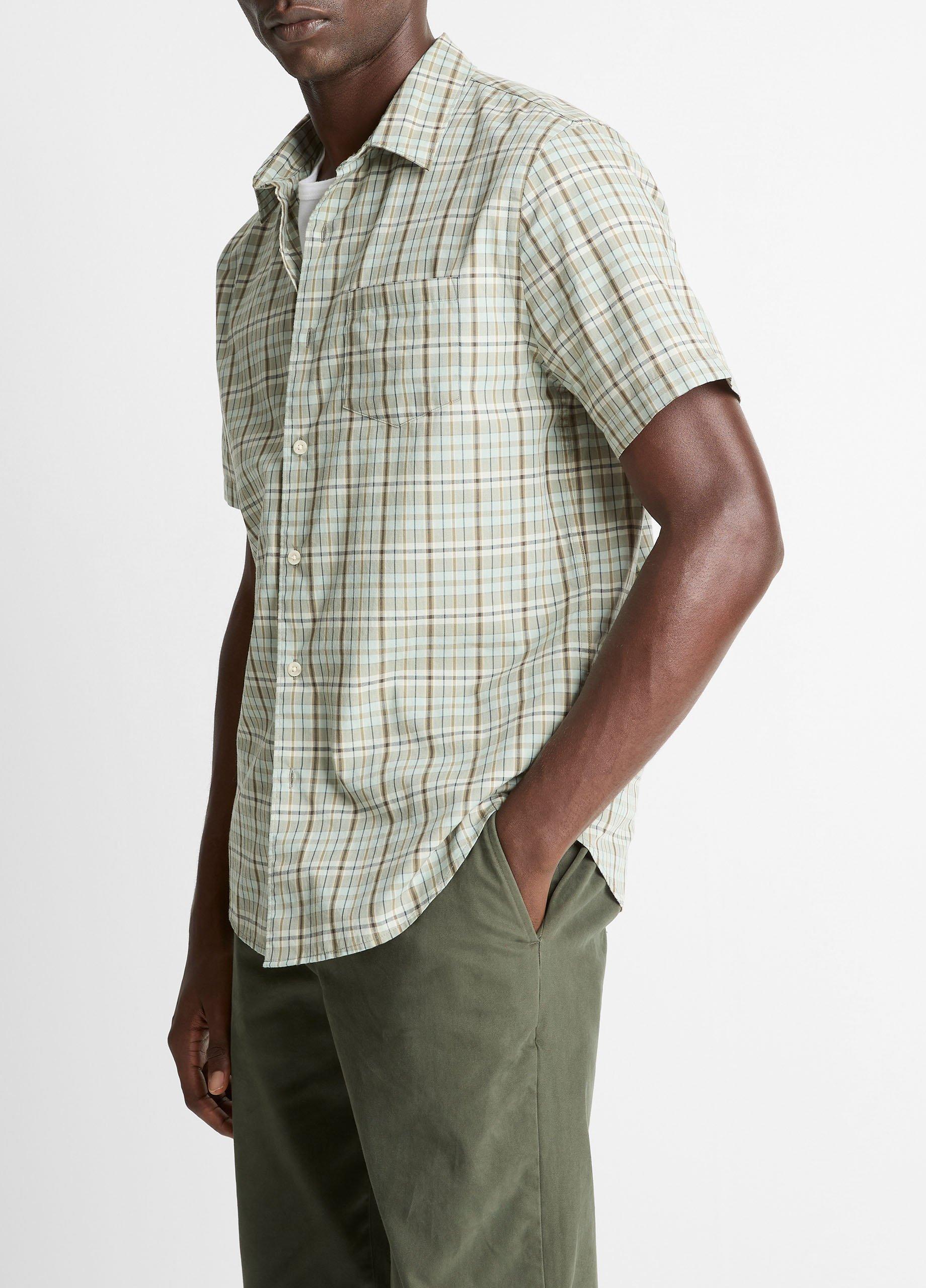 Polson Plaid Cotton Short-Sleeve Button-Front Shirt image number 1