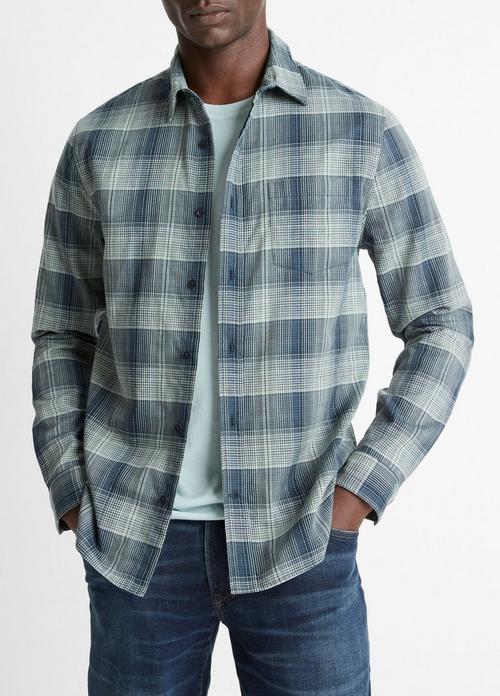 Big Sky Plaid Cotton Button-Front Shirt