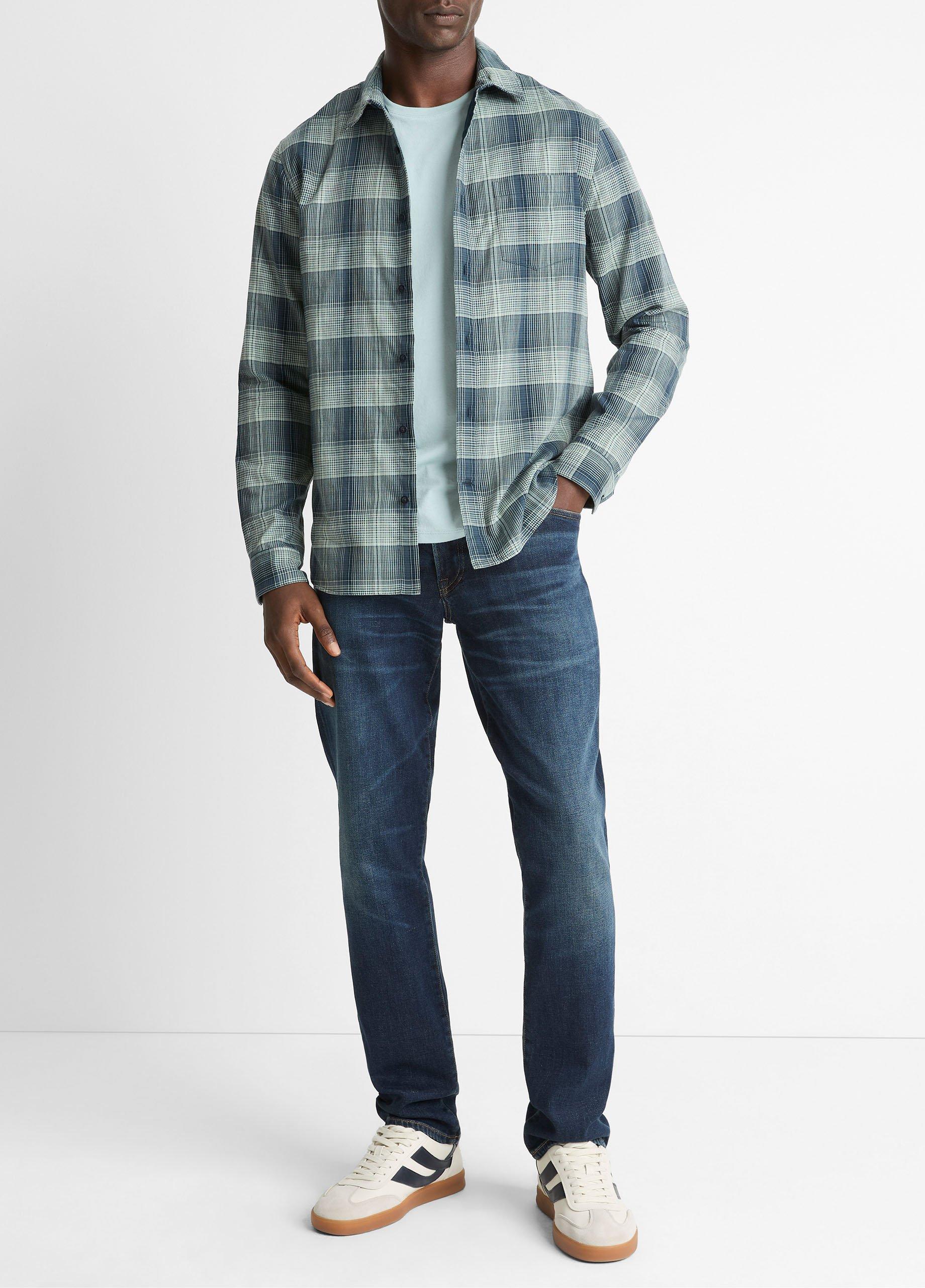 Big Sky Plaid Cotton Button-Front Shirt image number 3