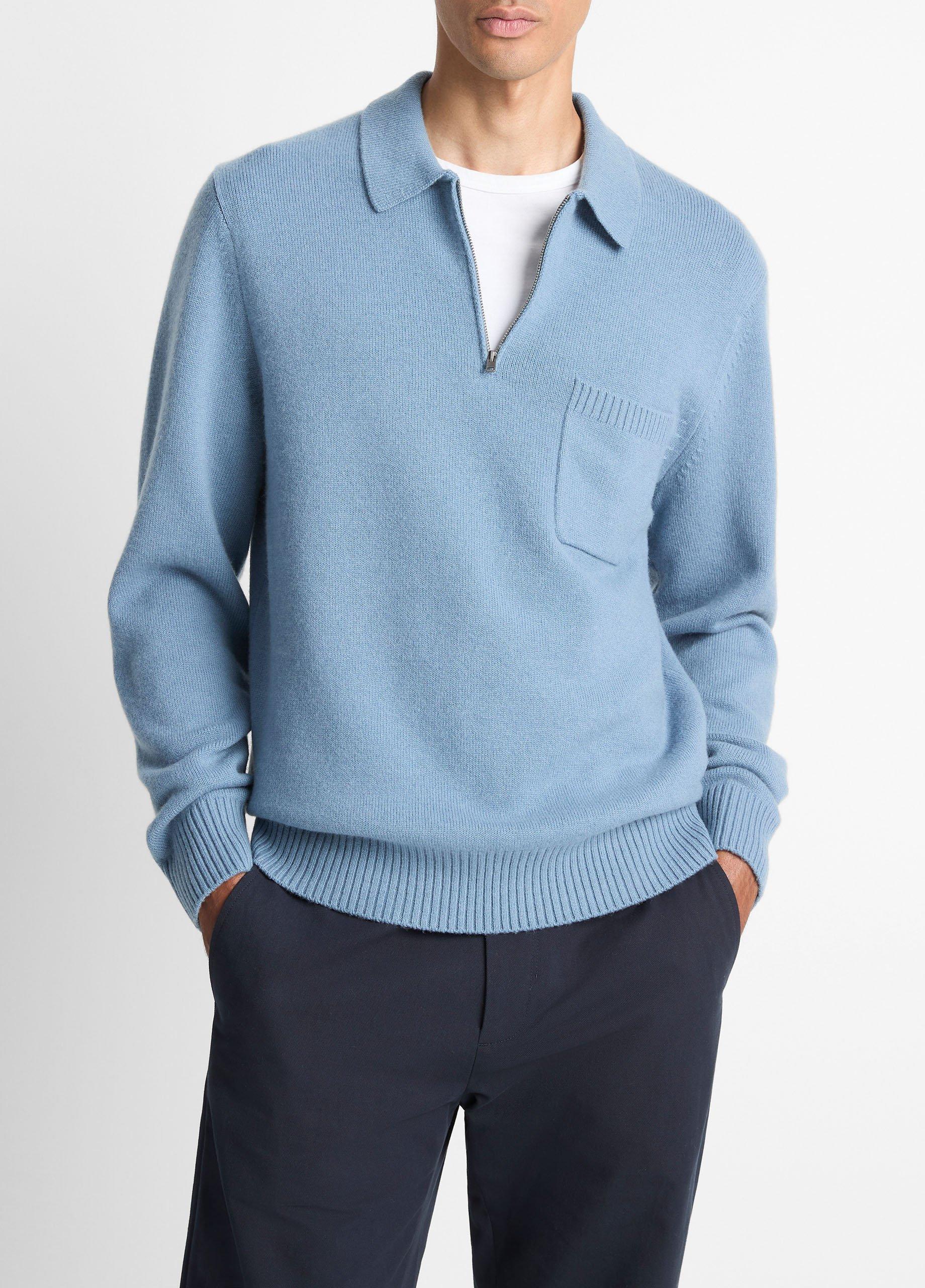 Wool & Cashmere-Blend Quarter-Zip Polo Sweater image number 0