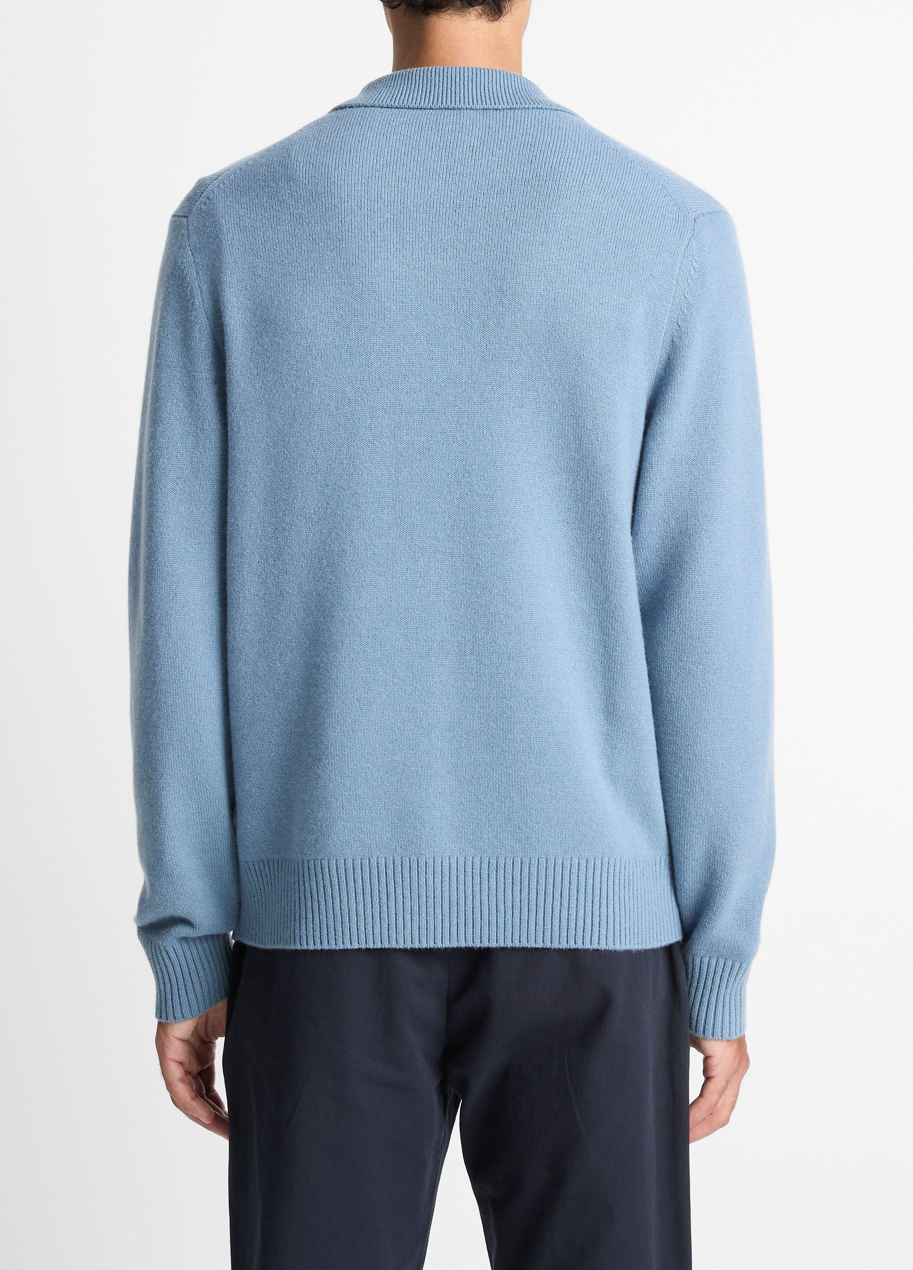 Wool & Cashmere-Blend Quarter-Zip Polo Sweater image number 2
