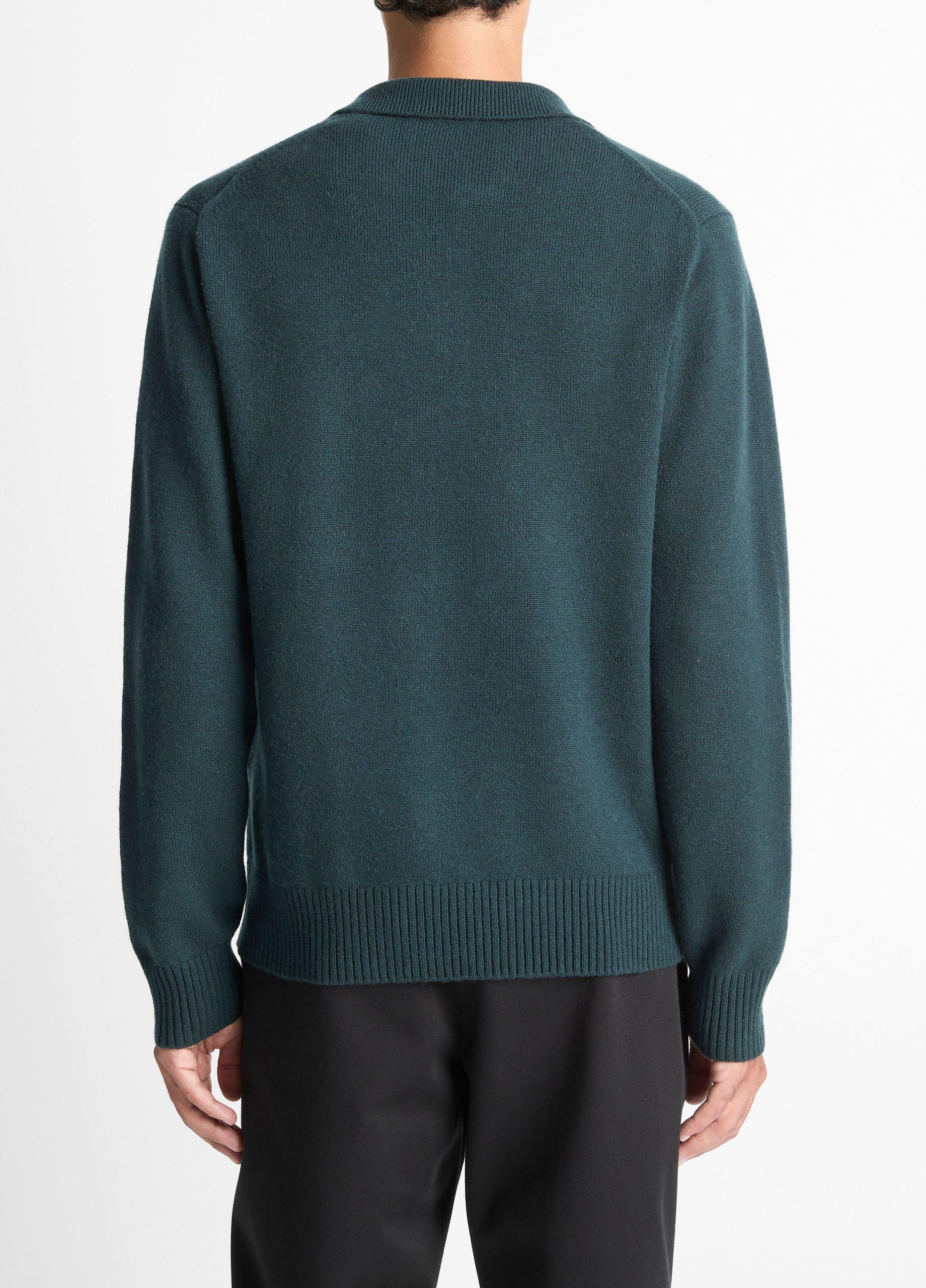 Wool & Cashmere-Blend Quarter-Zip Polo Sweater image number 2