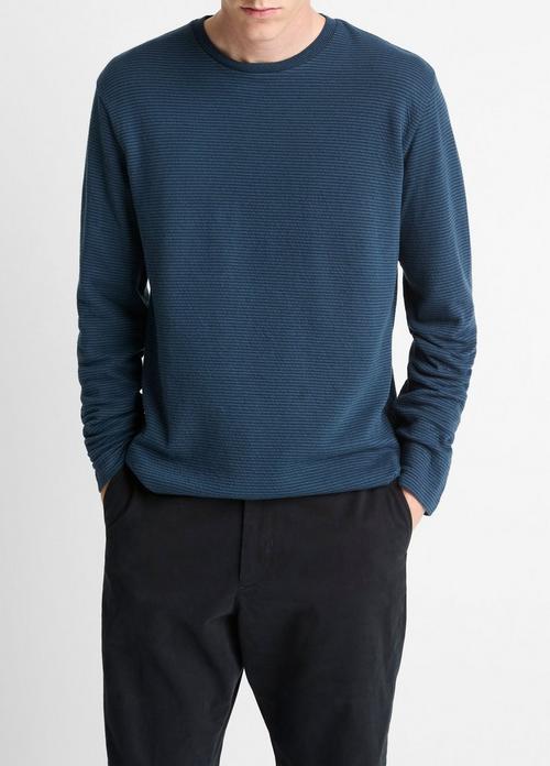 Striped Double-Knit Pima Cotton Long-Sleeve T-Shirt
