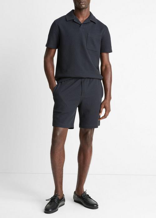 Seersucker-Knit Stretch-Cotton Short