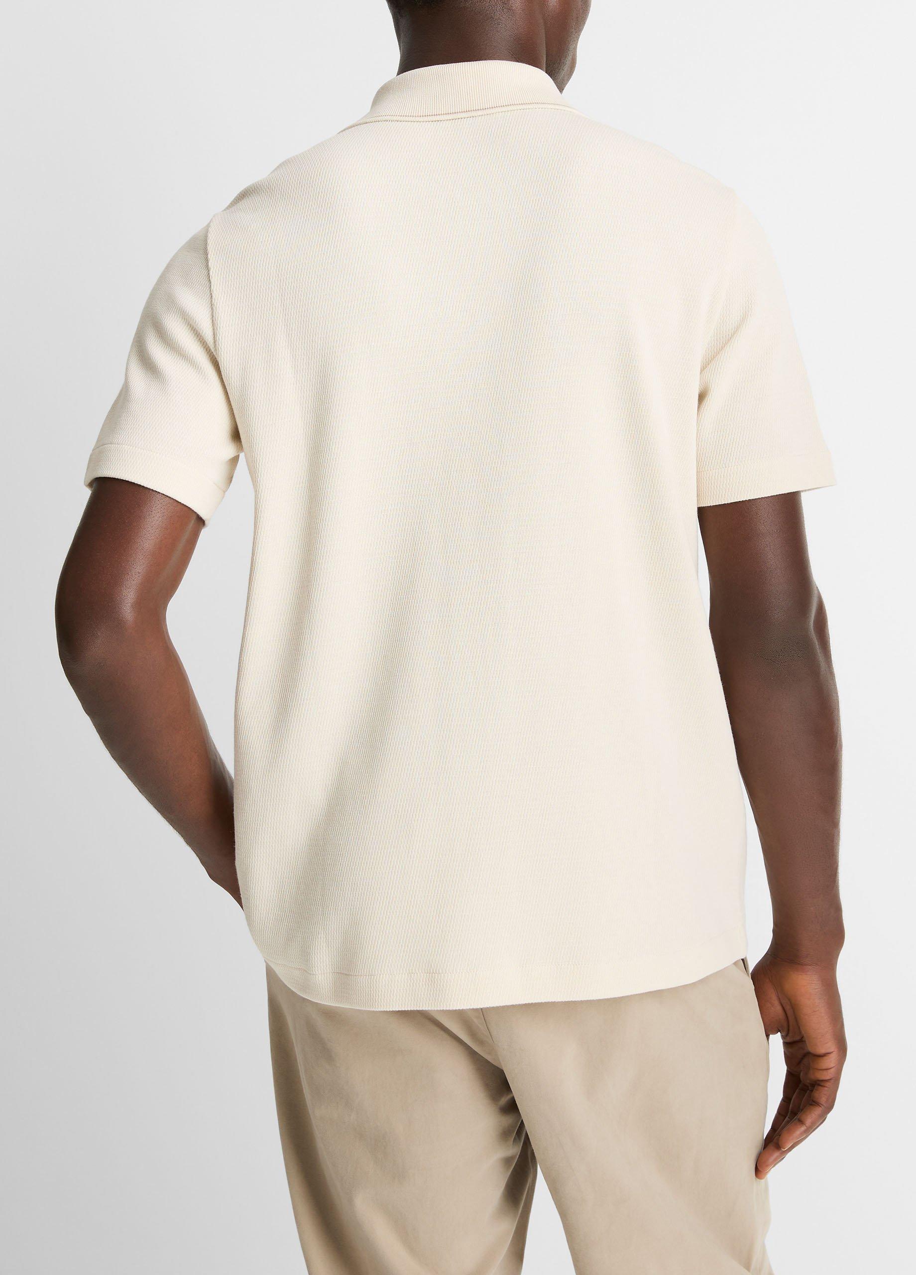 Jacquard-Knit Cotton Short-Sleeve Button-Front Shirt image number 2