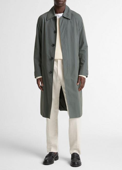 Cotton-Blend Single-Breasted Trench Coat