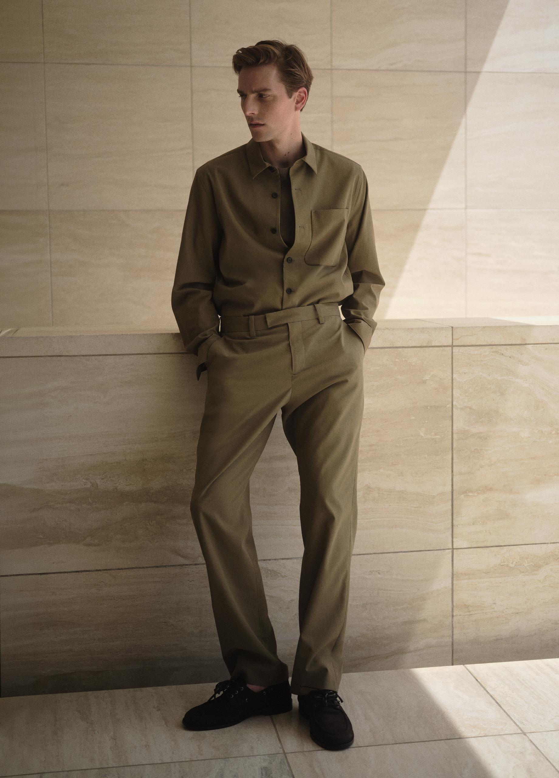 Louie Relaxed Cotton Extended-Tab Trouser image number 5