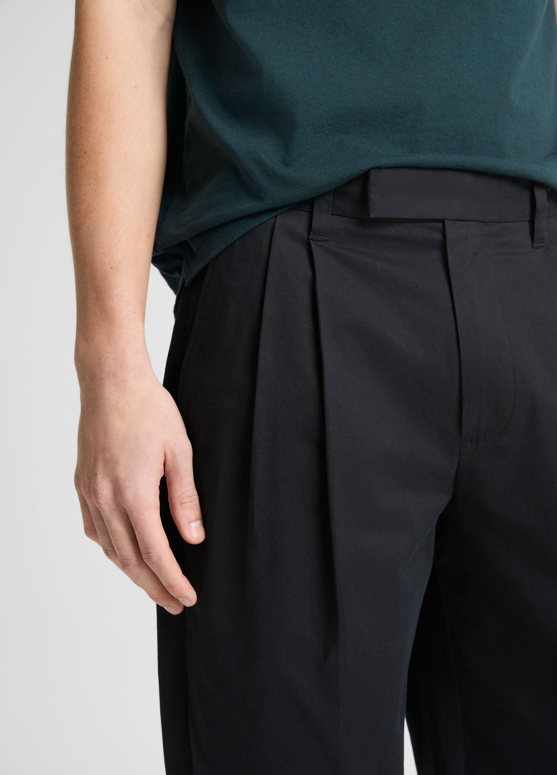 Louie Relaxed Stretch-Cotton Double-Pleated Trouser image number 3
