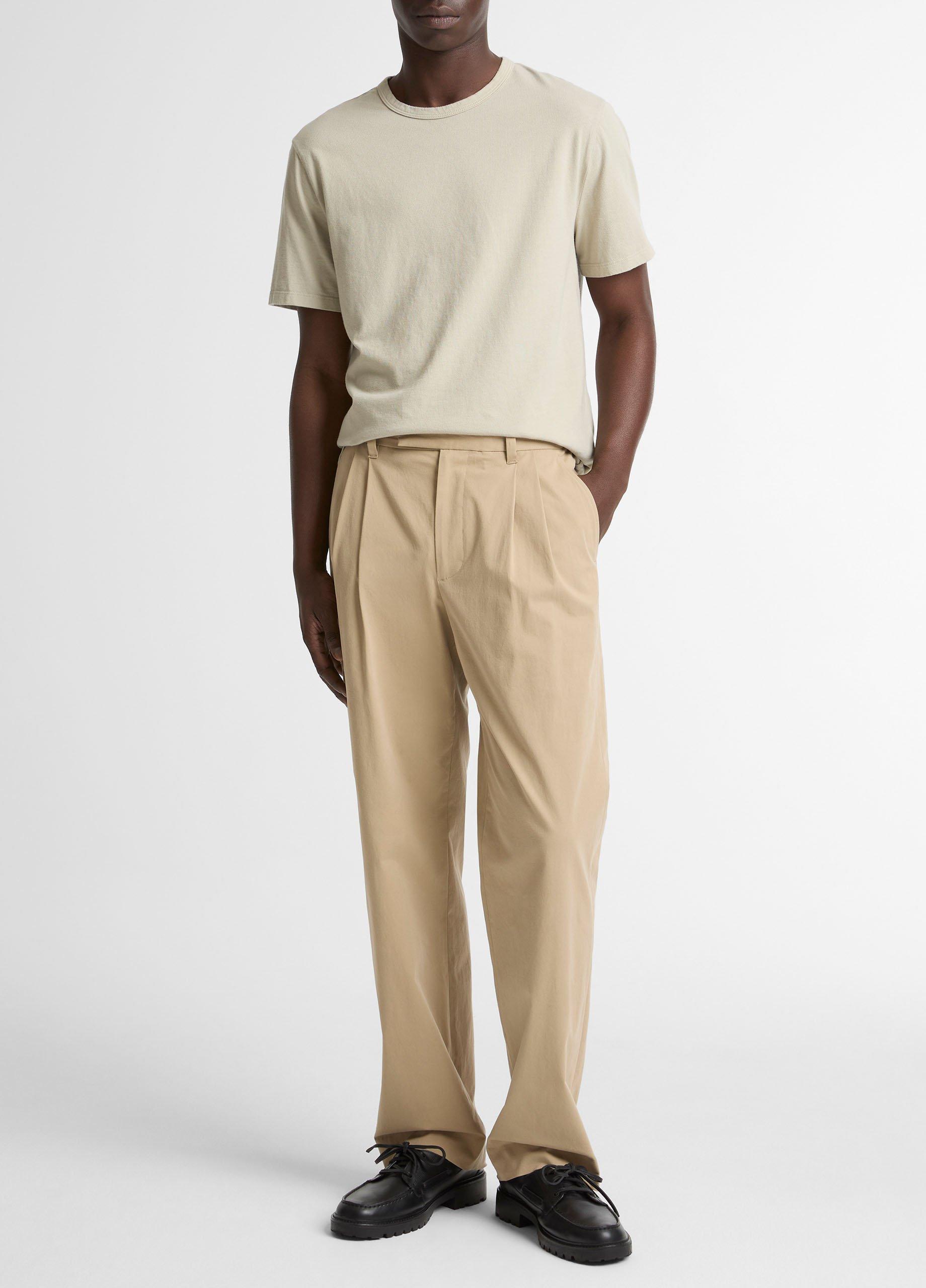Louie Relaxed Stretch-Cotton Double-Pleated Trouser image number 0