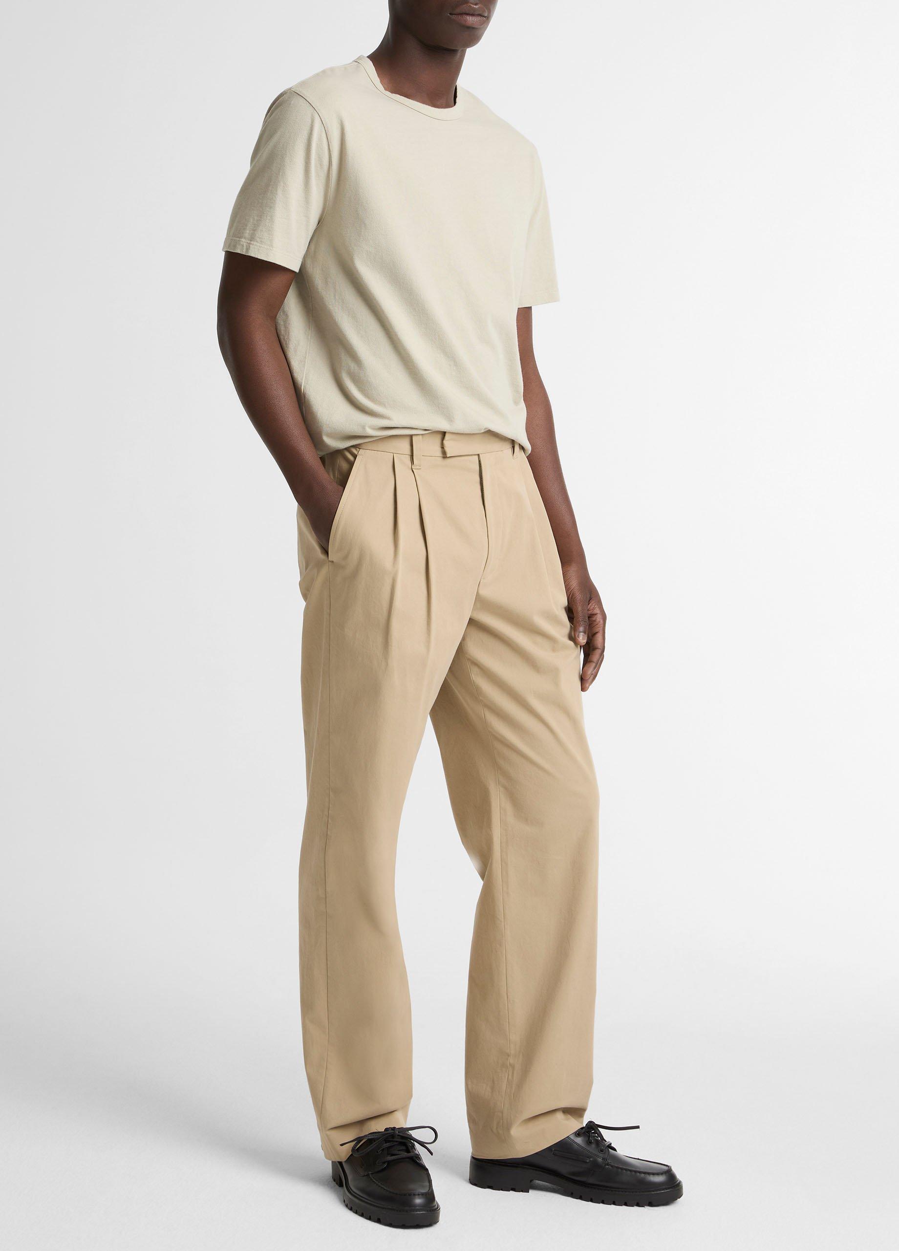 Louie Relaxed Stretch-Cotton Double-Pleated Trouser image number 1