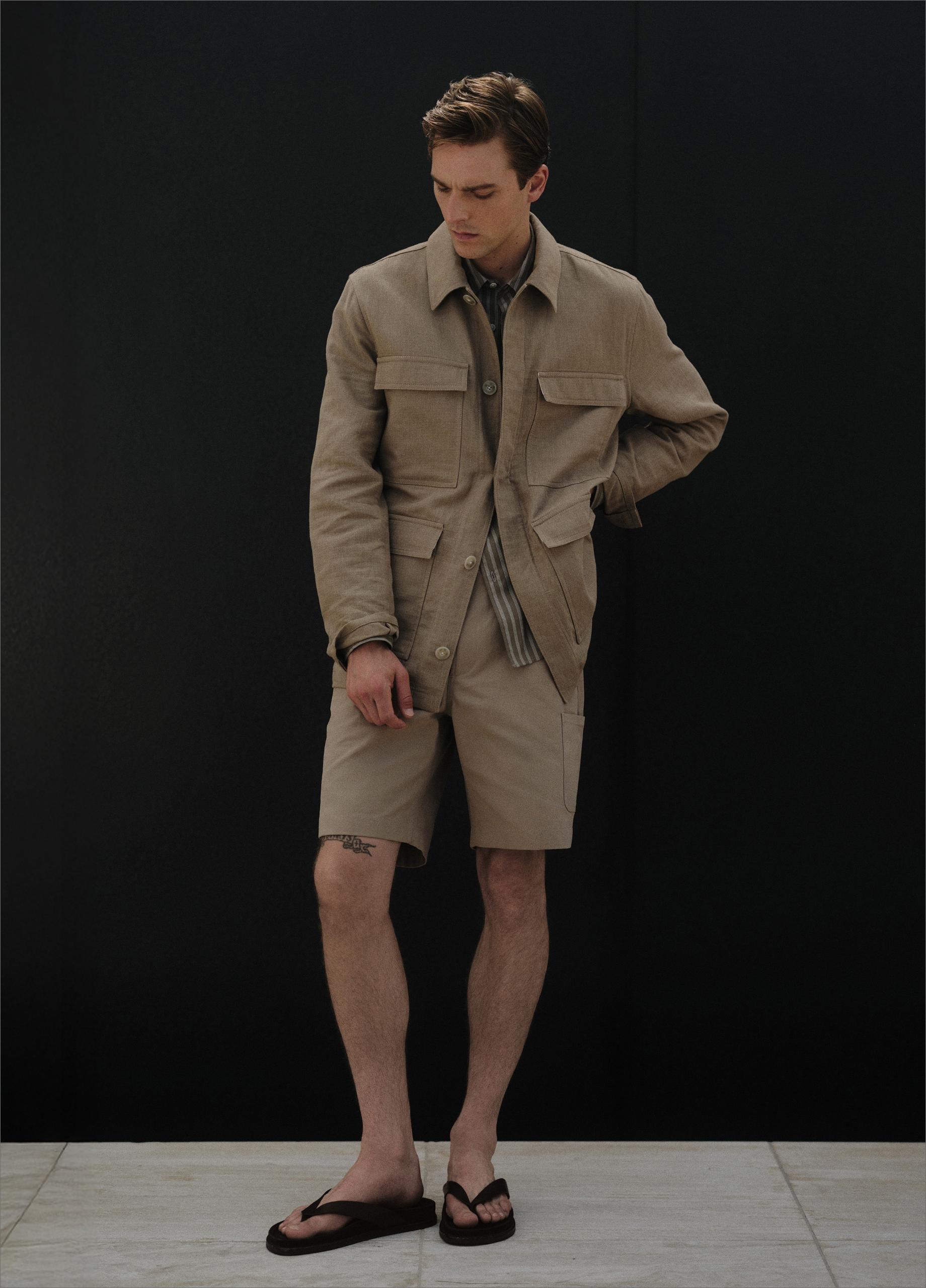 Italian Linen-Cotton Chore Coat image number 5